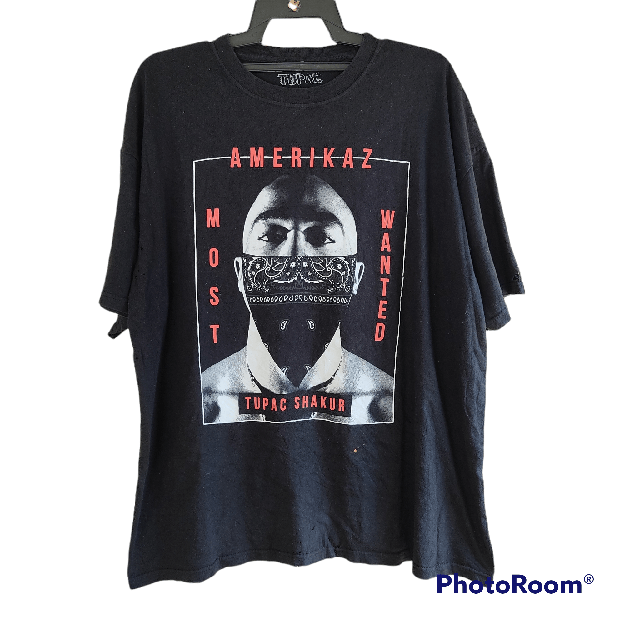 Rap Tees Tupac Shakur Amerikaz Most Wanted Tshirts Big Sizes Size US XL / EU 56 / 4 - 1 Thumbnail