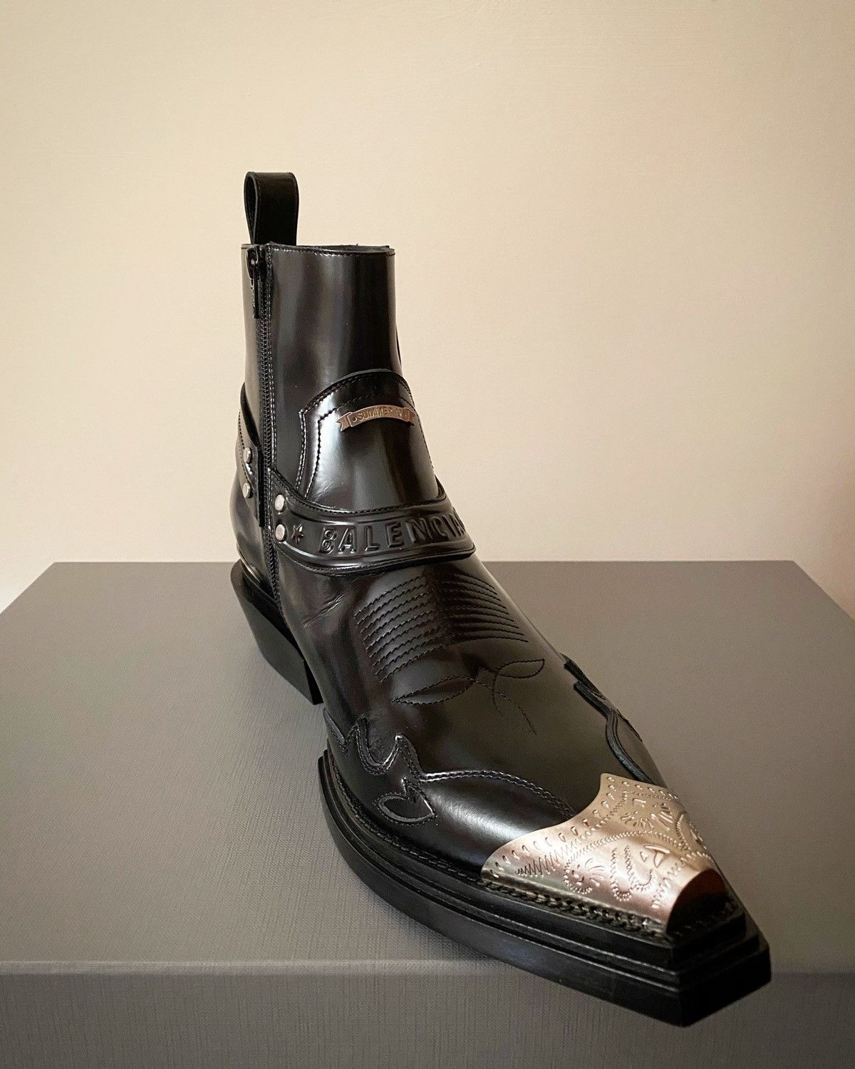 Balenciaga FINAL PRICE SS19 Santiag Harness Leather Western Boots Grailed