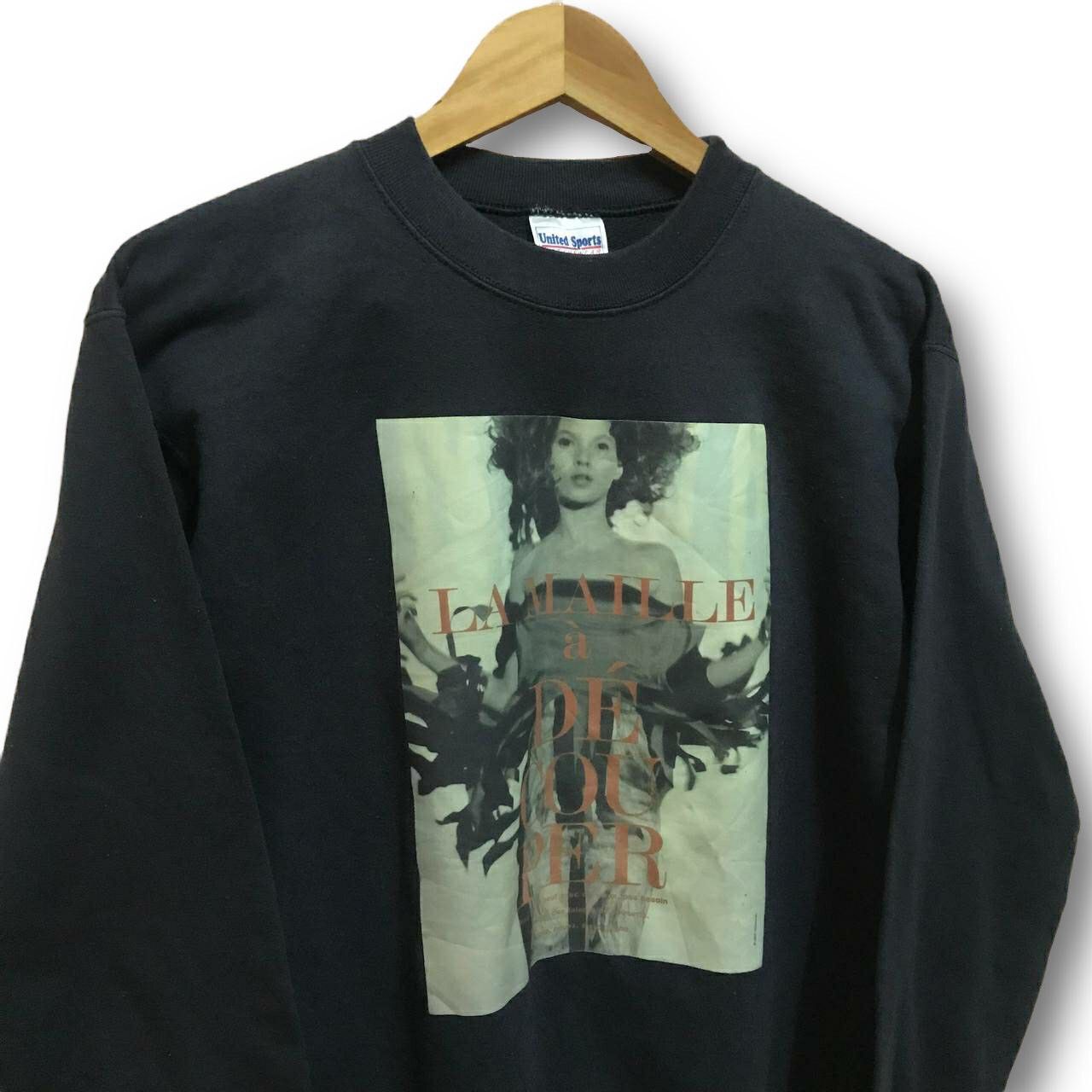 Vintage Vintage 1991 Kate Moss La Maille A De Cou Per Sweatshirt Size US M / EU 48-50 / 2 - 2 Thumbnail
