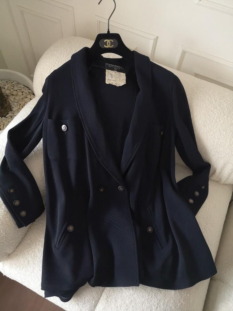 Vintage Chanel Runway navy coat