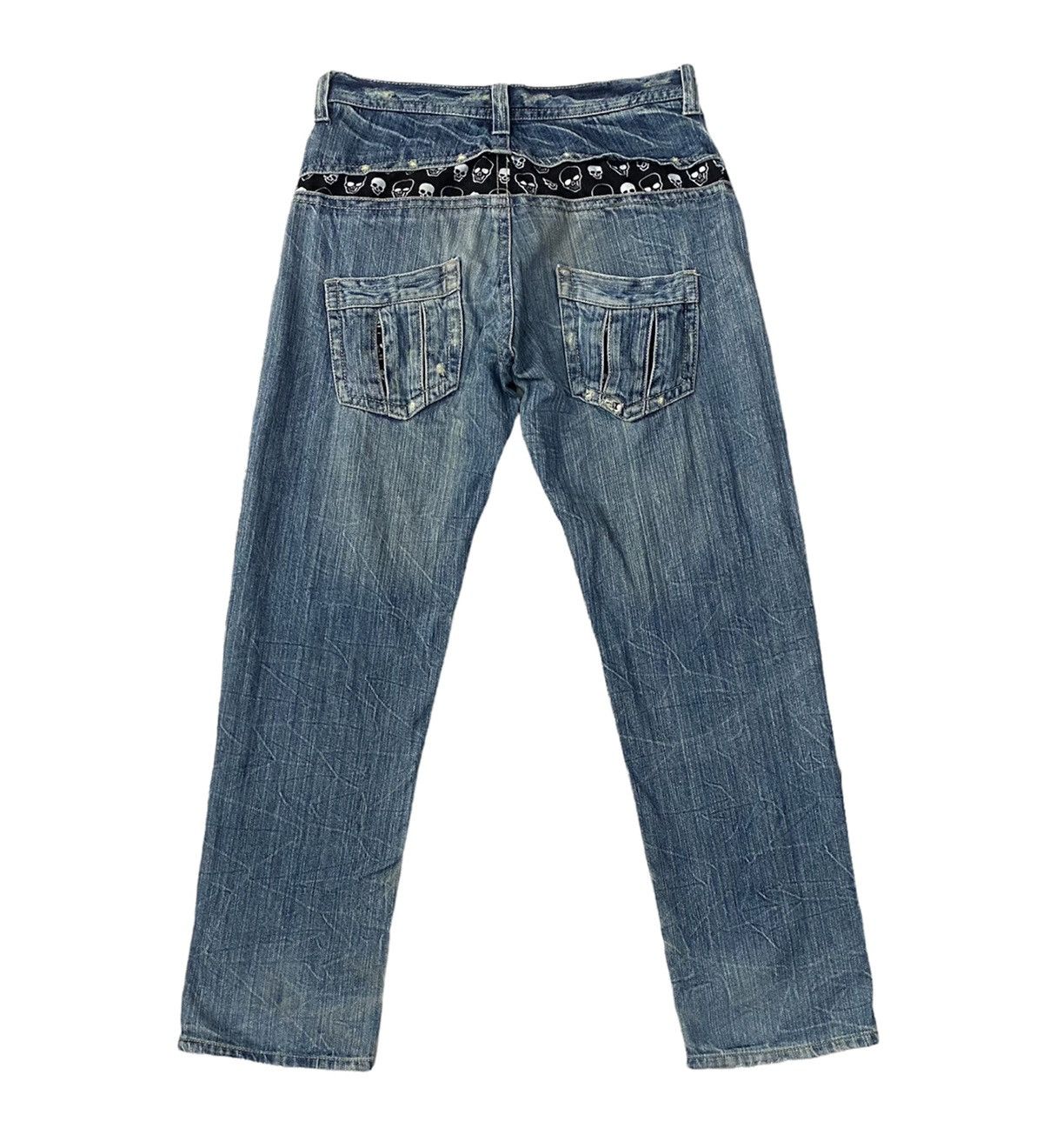 Japanese Brand Japanese Brand Skull Design Denim Pants x Rare Size US 32 / EU 48 - 1 Thumbnail