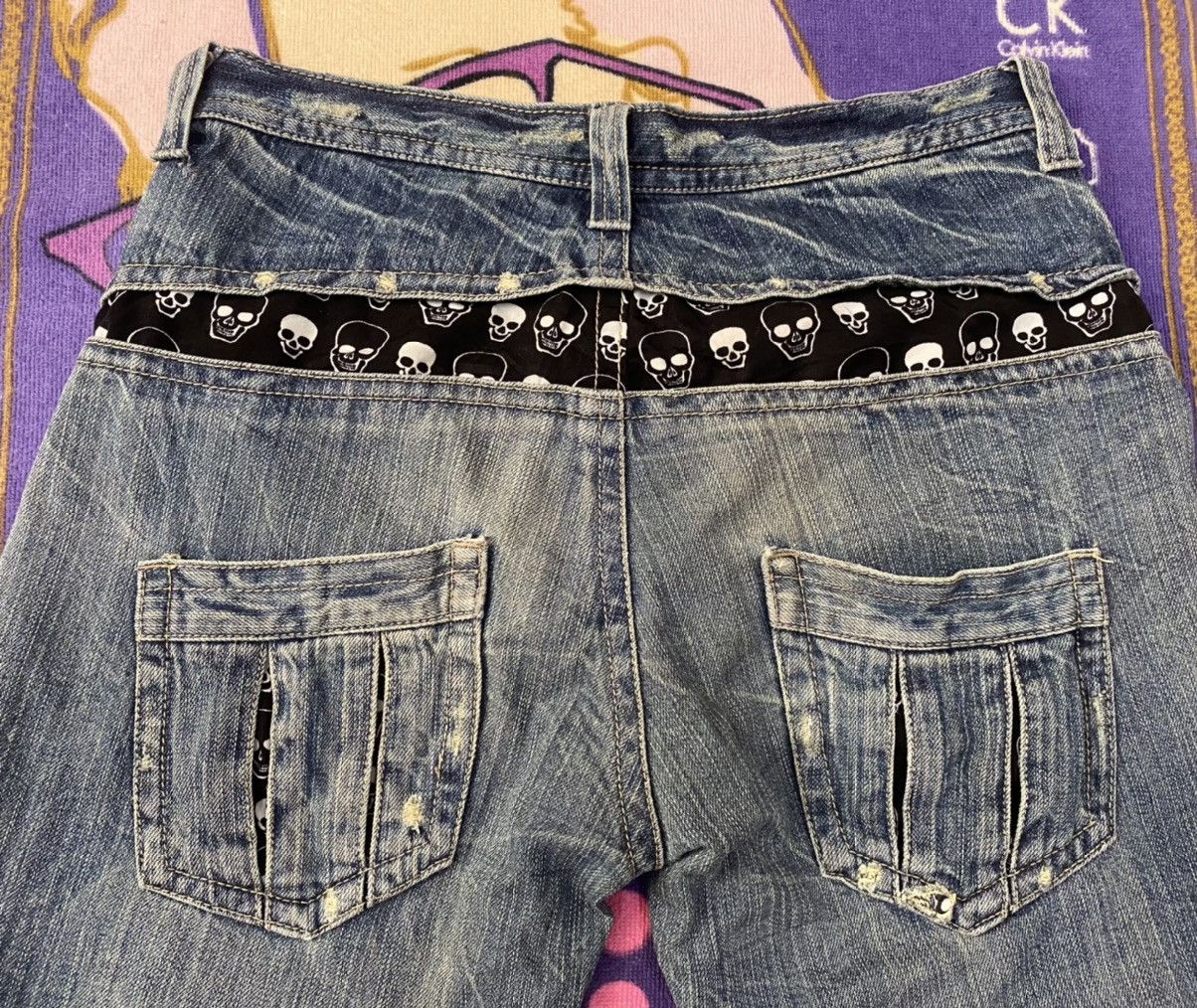 Japanese Brand Japanese Brand Skull Design Denim Pants x Rare Size US 32 / EU 48 - 3 Thumbnail