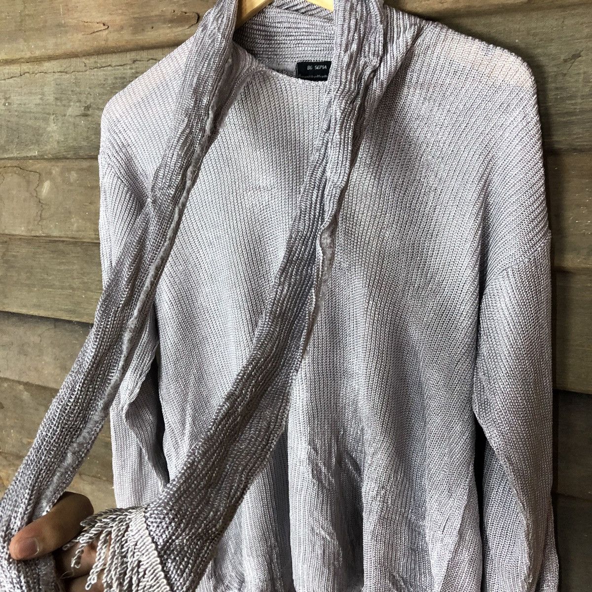 Japanese Brand Bg Sepia japan Grey Knitwear #H133 Size US L / EU 52-54 / 3 - 7 Thumbnail
