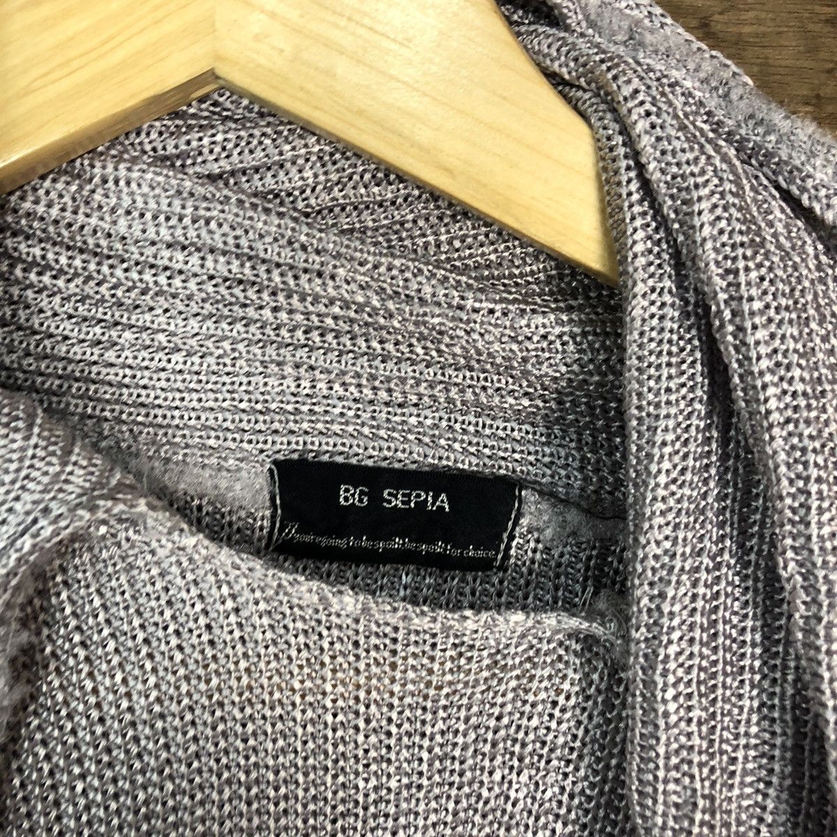 Japanese Brand Bg Sepia japan Grey Knitwear #H133 Size US L / EU 52-54 / 3 - 6 Thumbnail