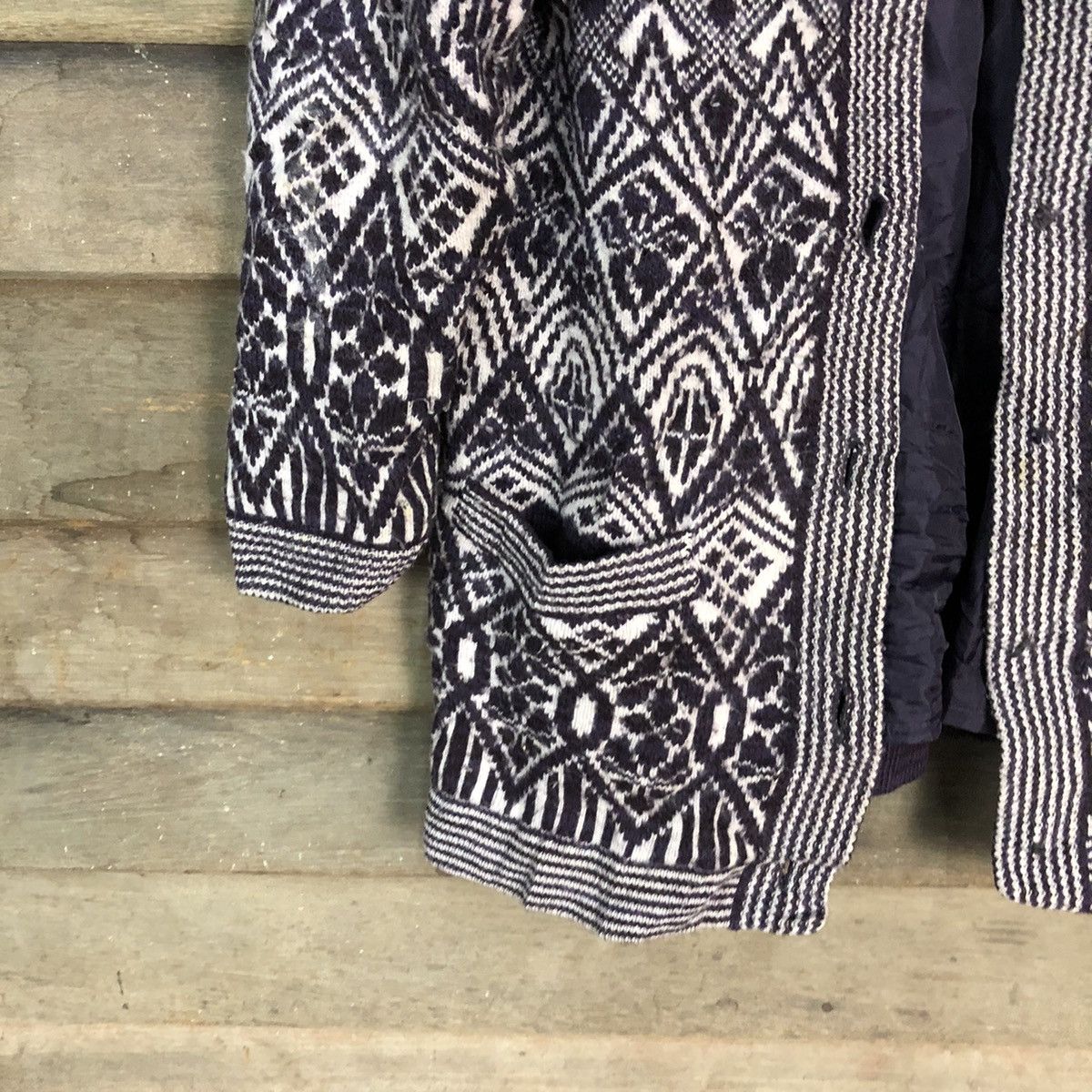Japanese Brand × Vintage Japan Art Purple Patterned Cardigans #H131 Size US M / EU 48-50 / 2 - 4 Thumbnail
