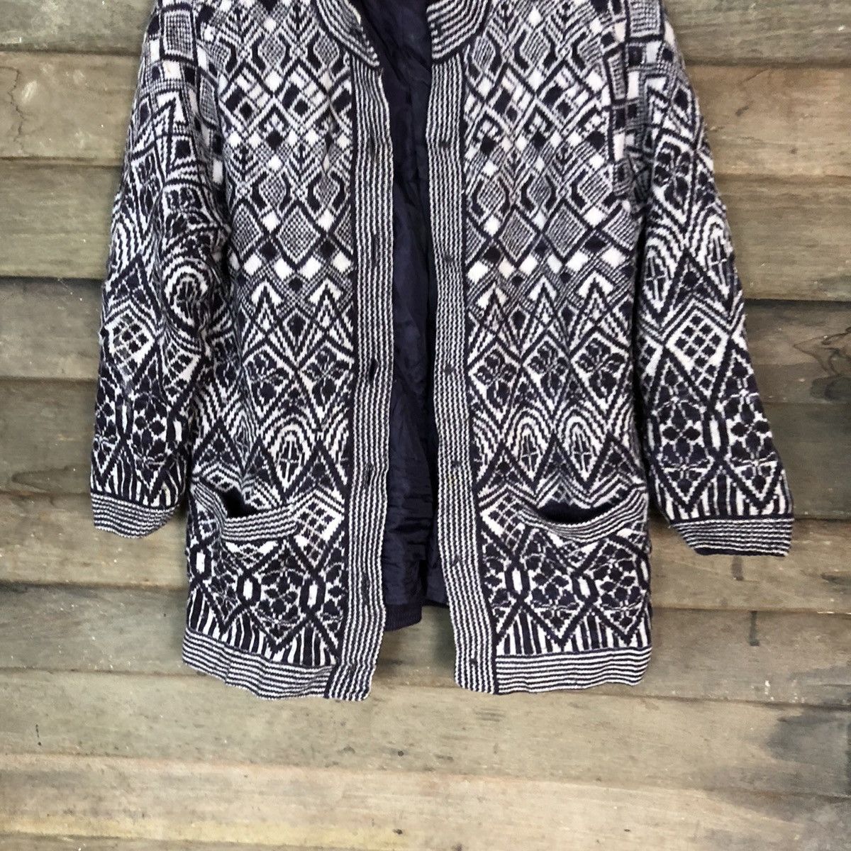 Japanese Brand × Vintage Japan Art Purple Patterned Cardigans #H131 Size US M / EU 48-50 / 2 - 3 Thumbnail