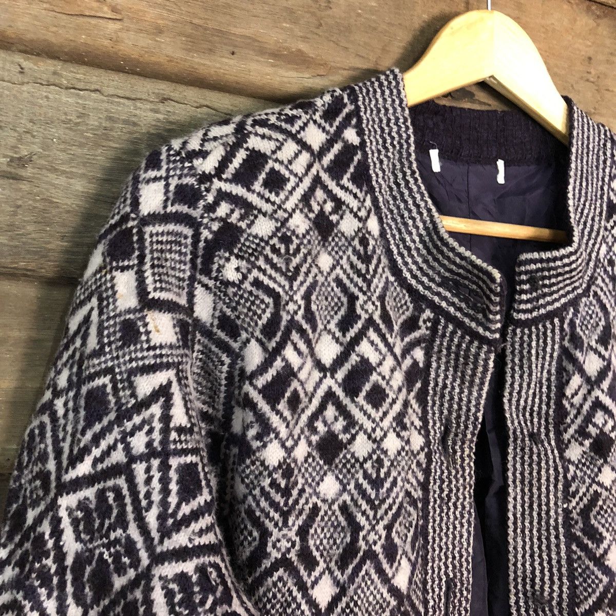 Japanese Brand × Vintage Japan Art Purple Patterned Cardigans #H131 Size US M / EU 48-50 / 2 - 6 Thumbnail