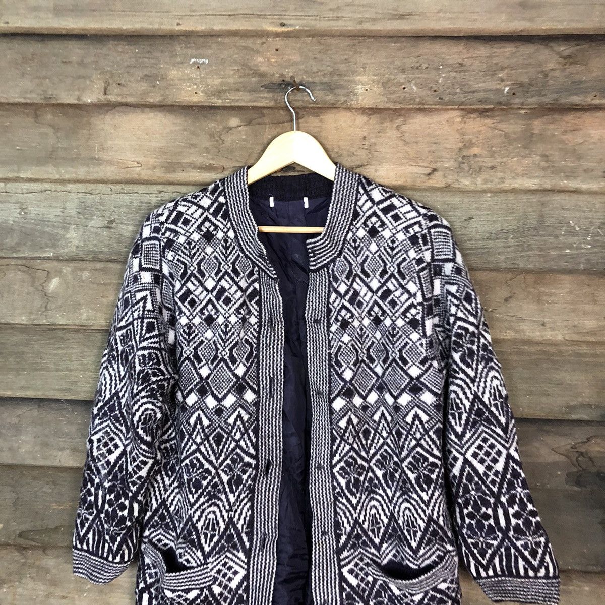 Japanese Brand × Vintage Japan Art Purple Patterned Cardigans #H131 Size US M / EU 48-50 / 2 - 2 Thumbnail
