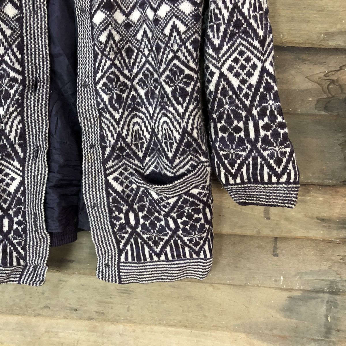 Japanese Brand × Vintage Japan Art Purple Patterned Cardigans #H131 Size US M / EU 48-50 / 2 - 5 Thumbnail