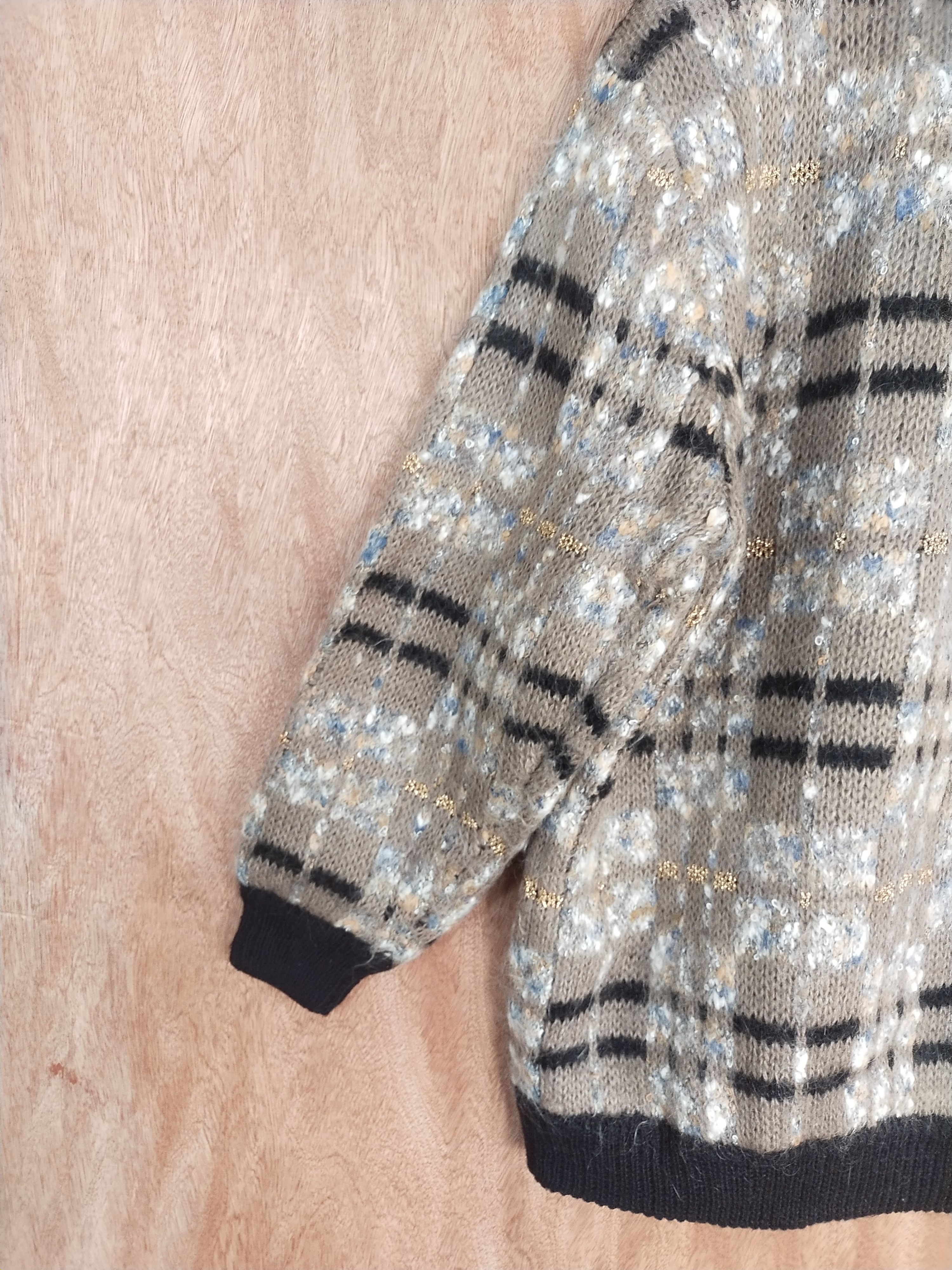Vintage Lucruzu japan brown cardigan mohair knitwear #H184 Size US L / EU 52-54 / 3 - 9 Thumbnail