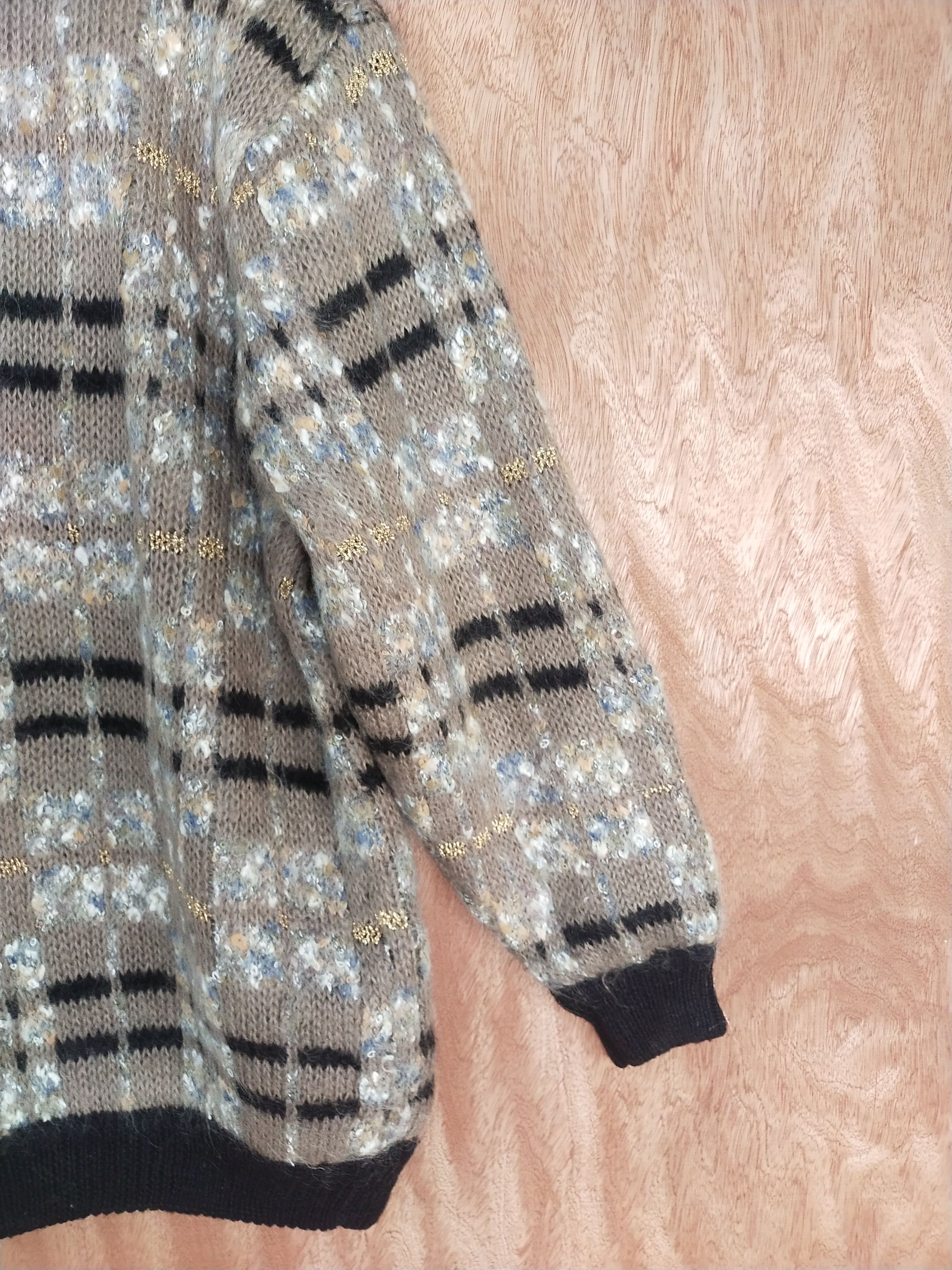 Vintage Lucruzu japan brown cardigan mohair knitwear #H184 Size US L / EU 52-54 / 3 - 10 Thumbnail