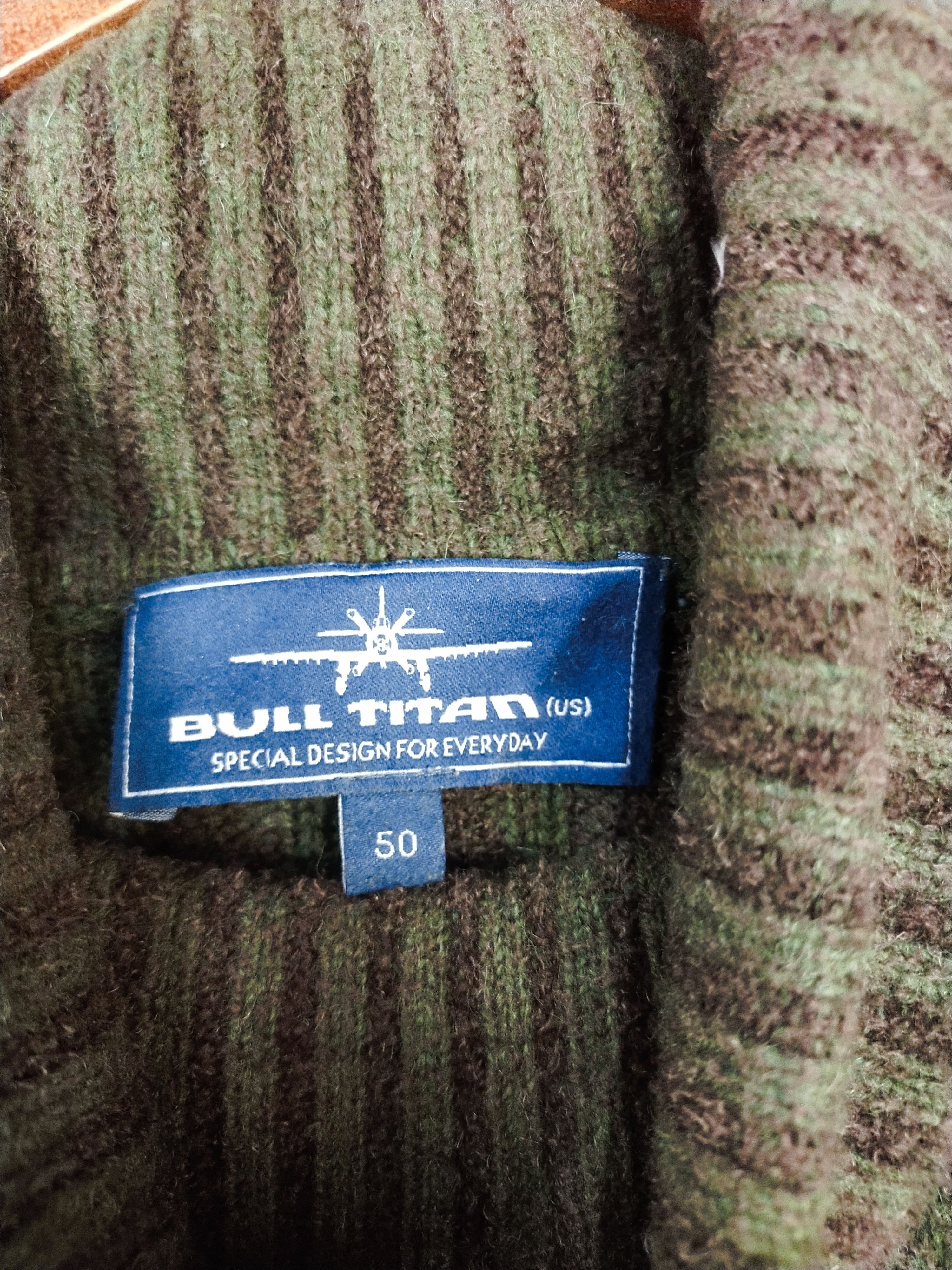 Homespun Knitwear Bull Titan green stripe japan sweatshirt knitwear #H182 Size US M / EU 48-50 / 2 - 5 Thumbnail