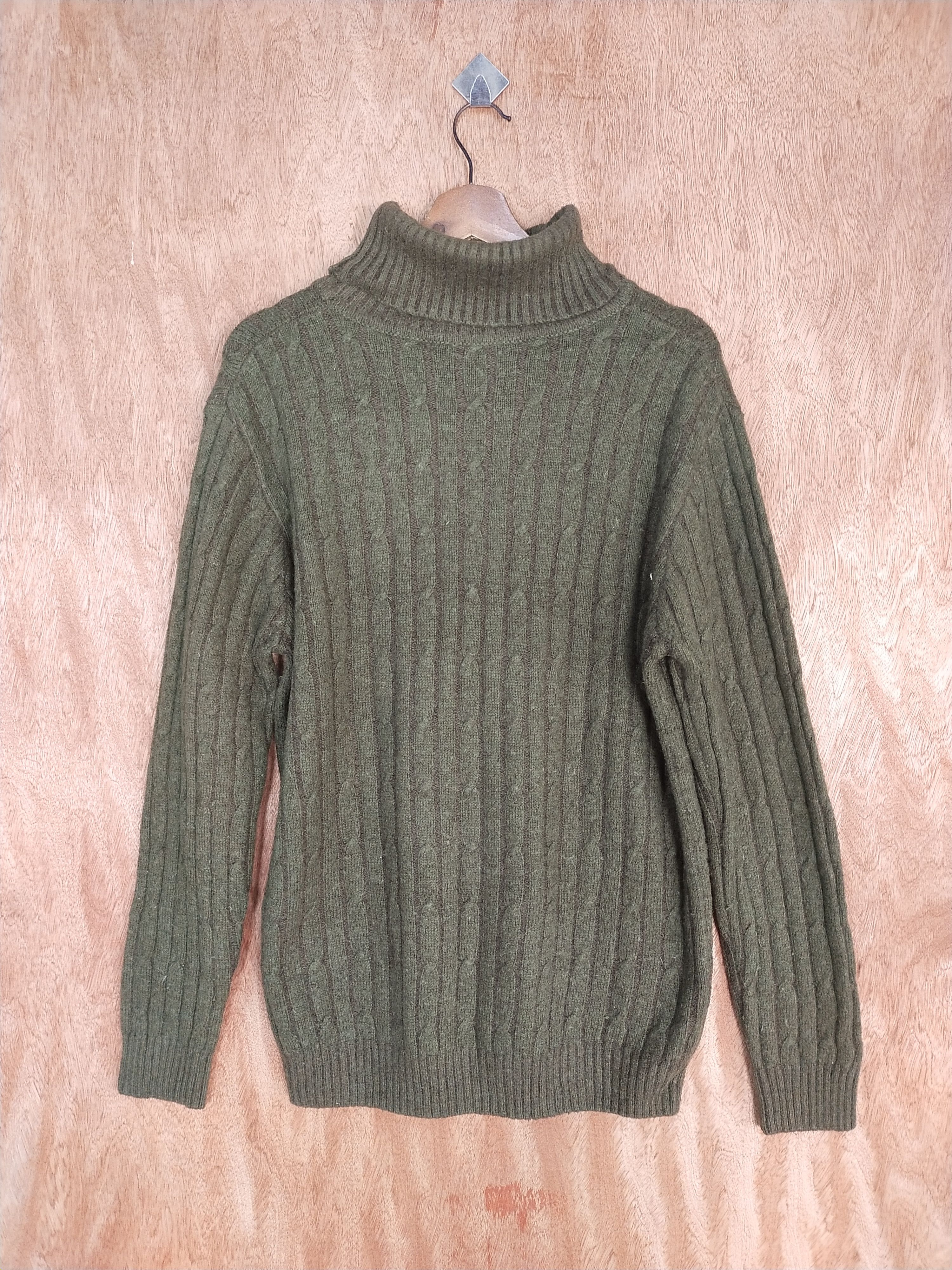 Homespun Knitwear Bull Titan green stripe japan sweatshirt knitwear #H182 Size US M / EU 48-50 / 2 - 9 Thumbnail