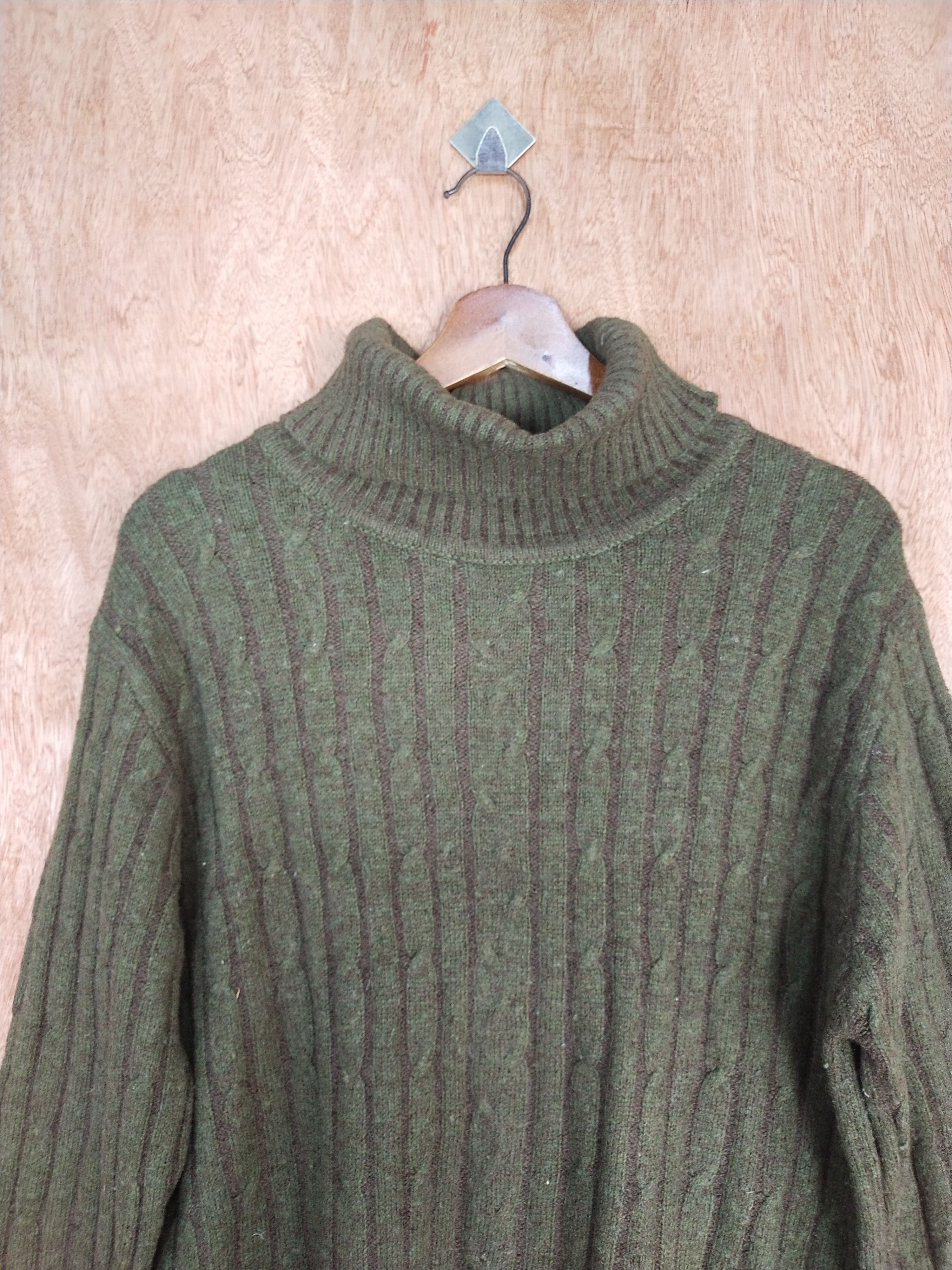 Homespun Knitwear Bull Titan green stripe japan sweatshirt knitwear #H182 Size US M / EU 48-50 / 2 - 2 Thumbnail