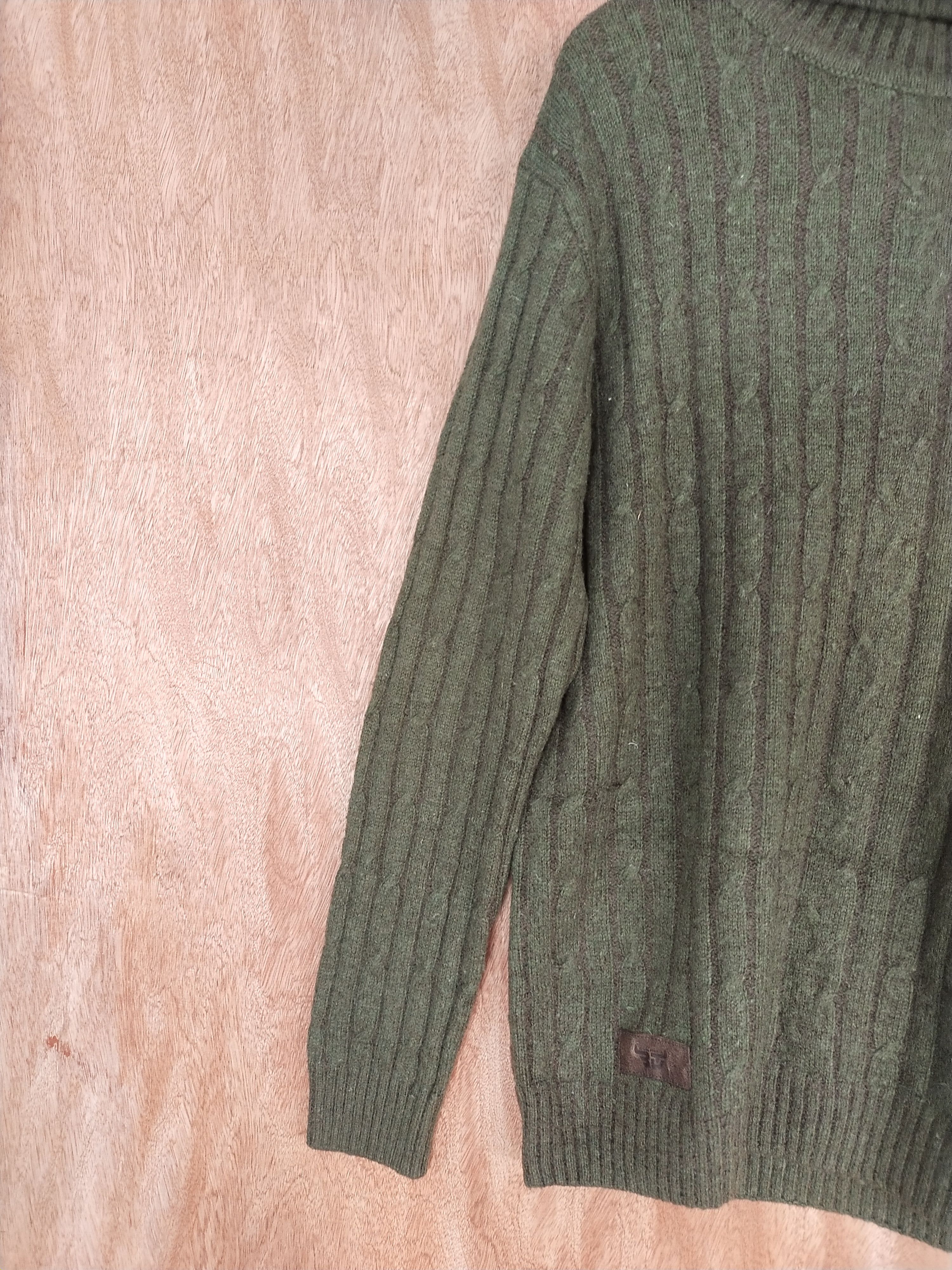 Homespun Knitwear Bull Titan green stripe japan sweatshirt knitwear #H182 Size US M / EU 48-50 / 2 - 3 Thumbnail