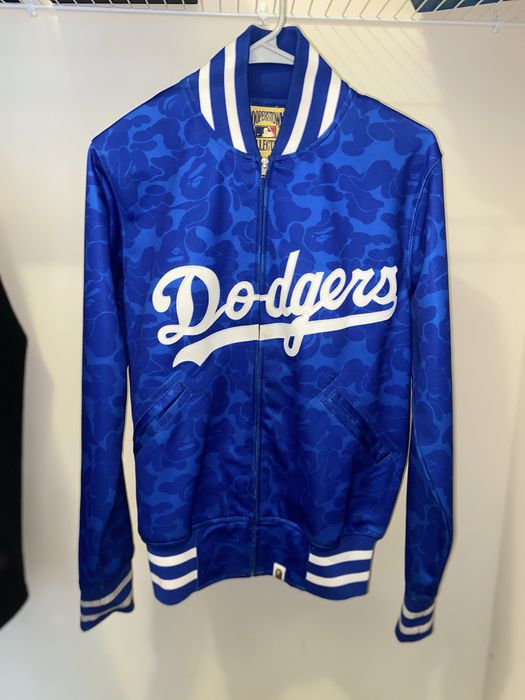 Bape x Mitchell & Ness Dodgers Jacket Blue