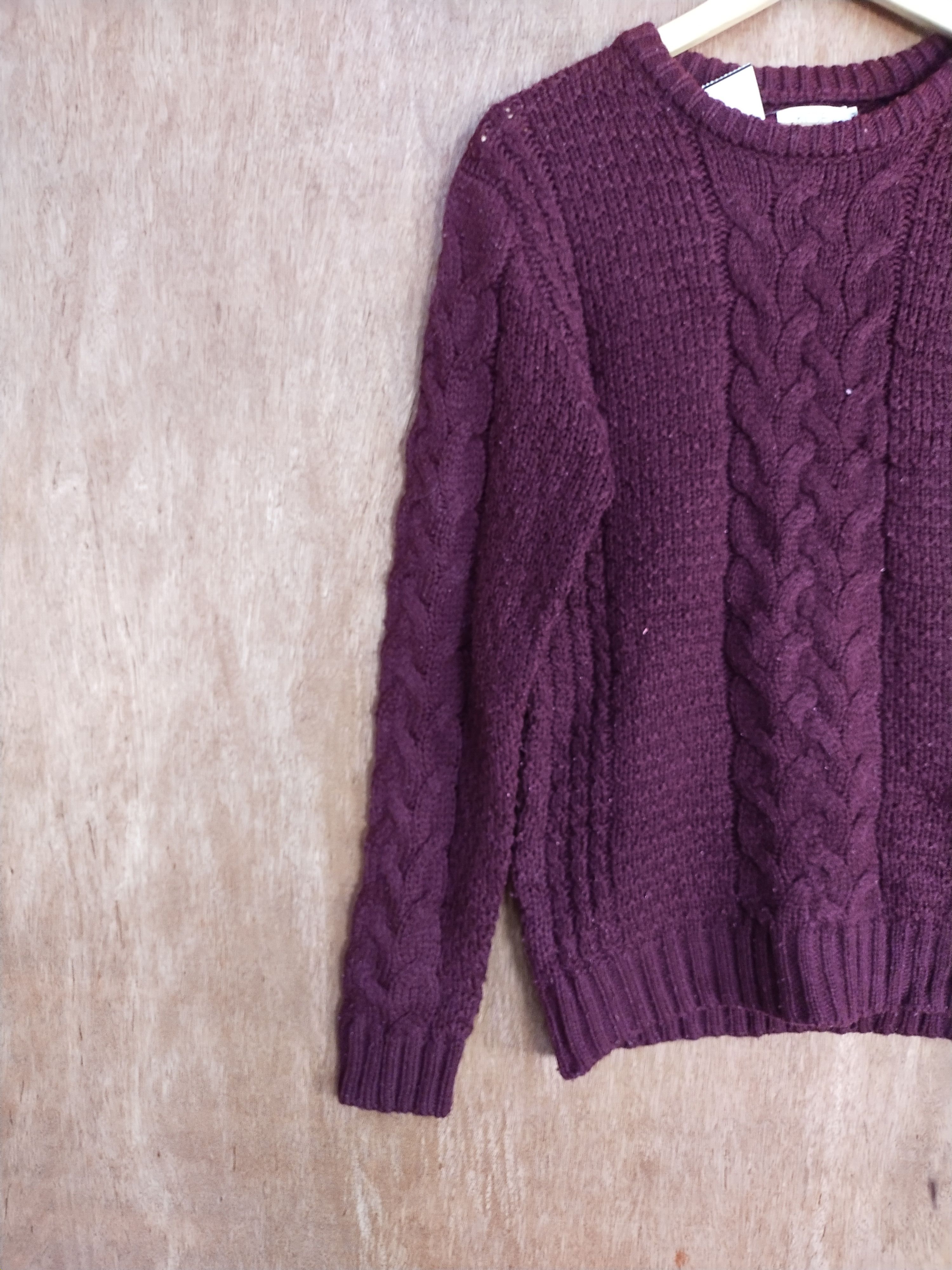 Vintage Koe maroon japan cable knitwear #S069 Size US S / EU 44-46 / 1 - 3 Thumbnail