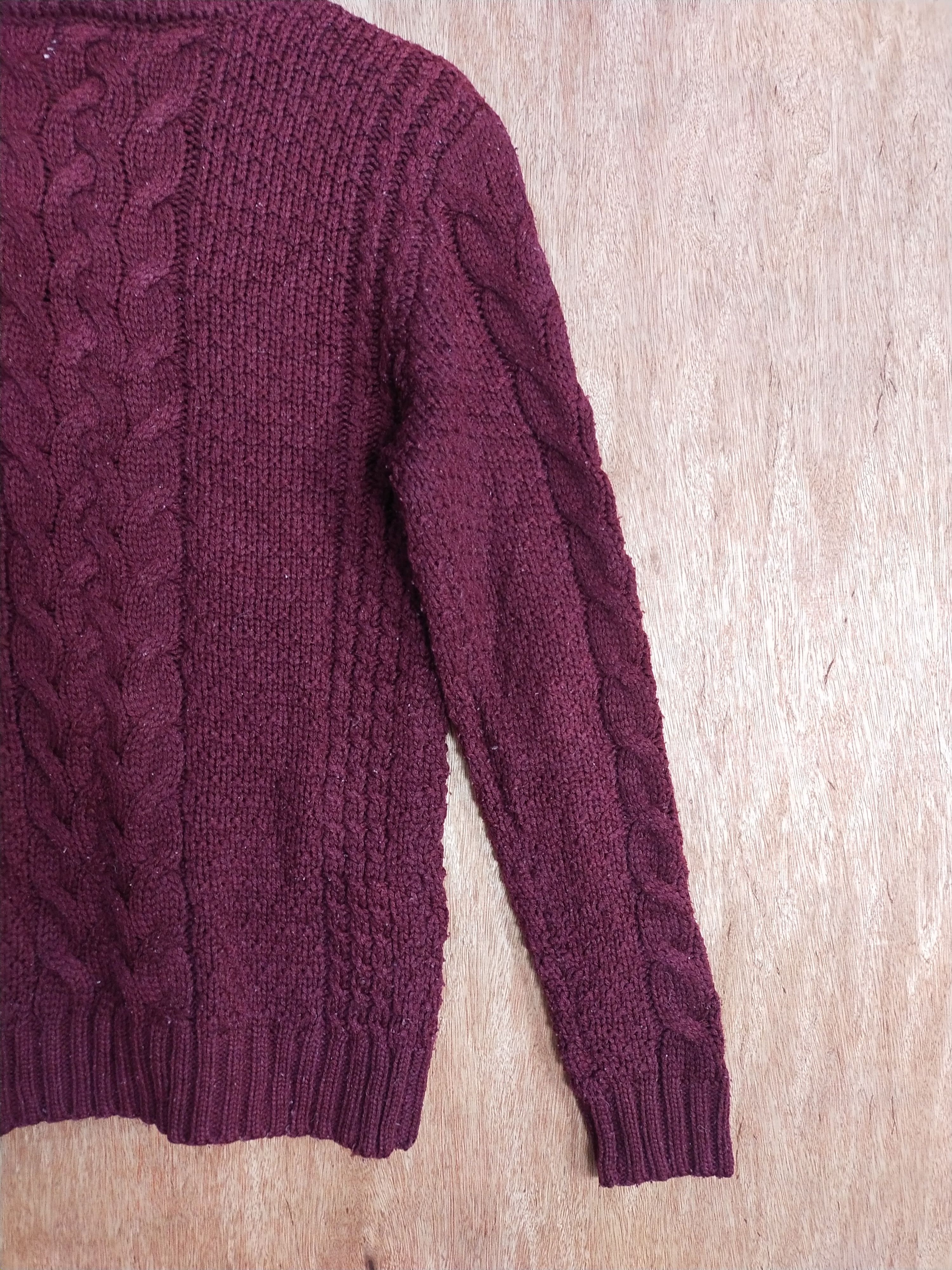 Vintage Koe maroon japan cable knitwear #S069 Size US S / EU 44-46 / 1 - 9 Thumbnail