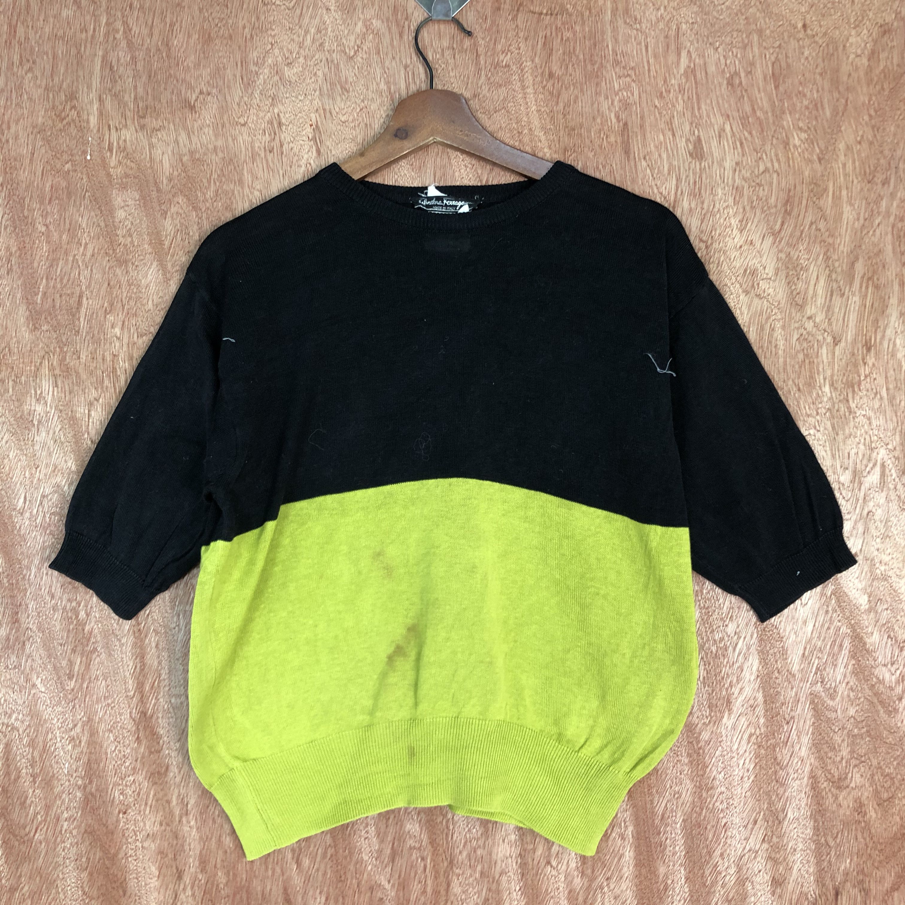 Salvatore Ferragamo DLL Salvatore Ferragamo italy 2 tone Knitwear #c567 Size US S / EU 44-46 / 1 - 3 Thumbnail