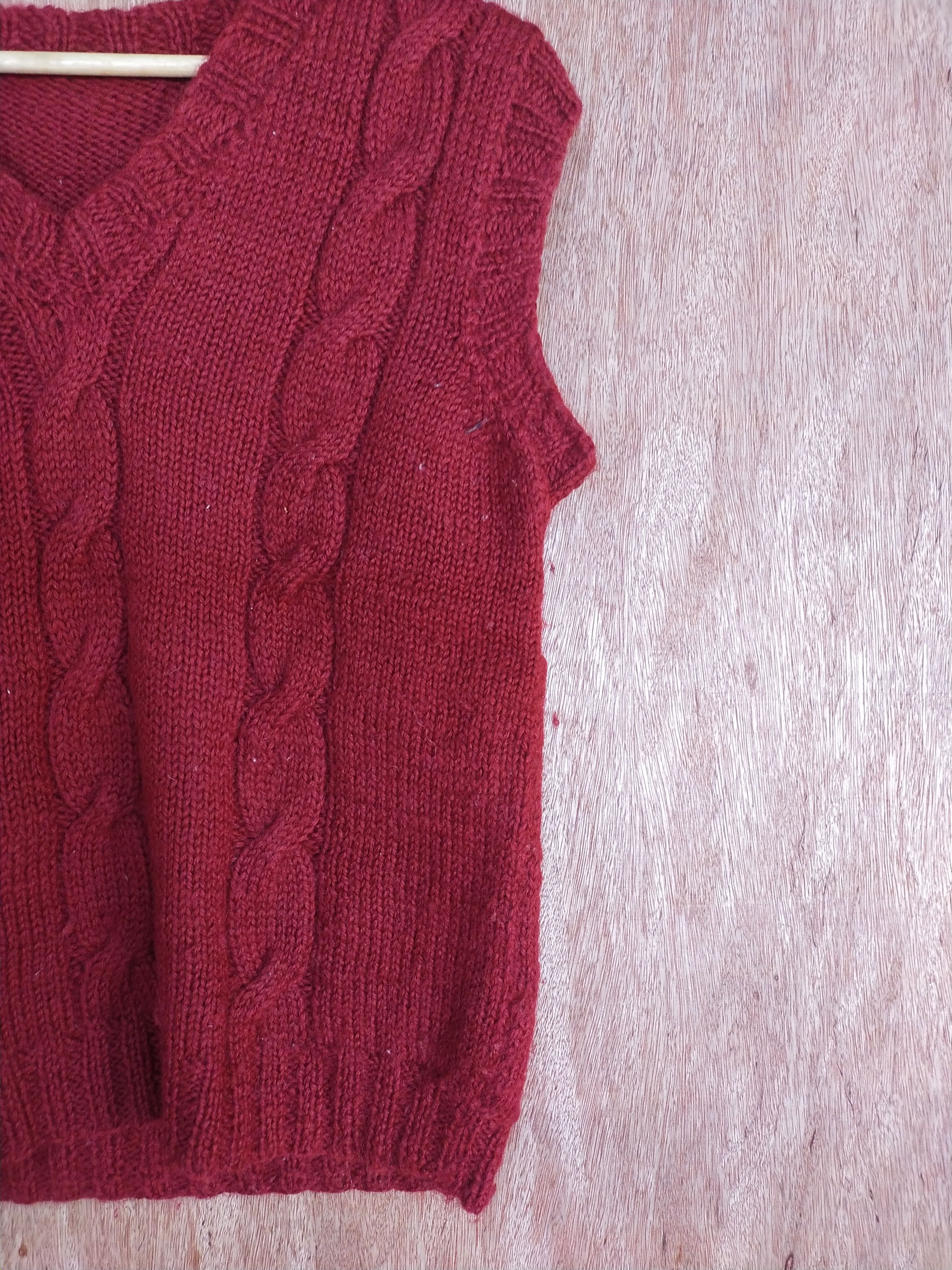Homespun Knitwear Japan sleeveless vest Red knitwear #H177 Size US M / EU 48-50 / 2 - 5 Thumbnail