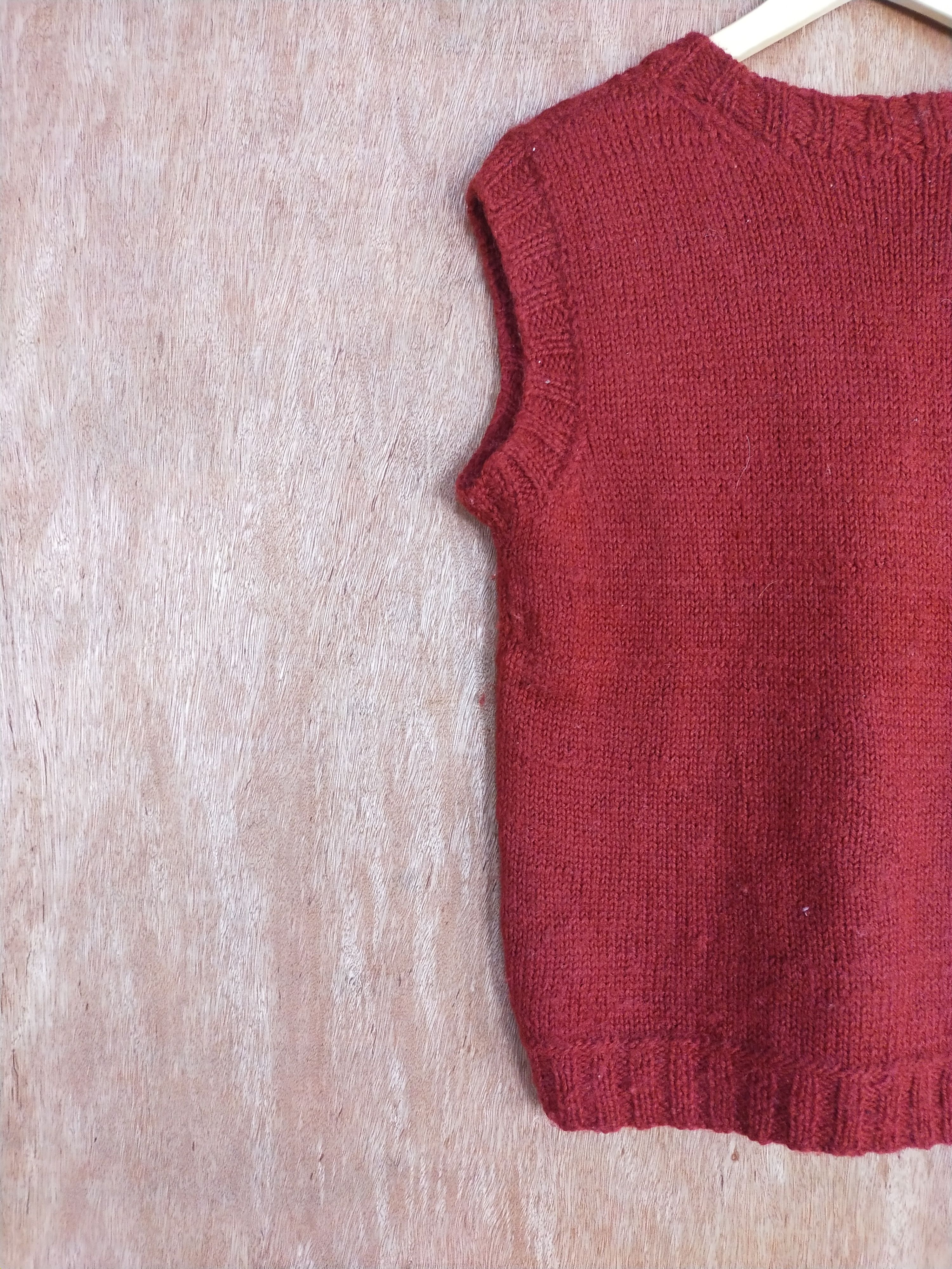 Homespun Knitwear Japan sleeveless vest Red knitwear #H177 Size US M / EU 48-50 / 2 - 8 Thumbnail