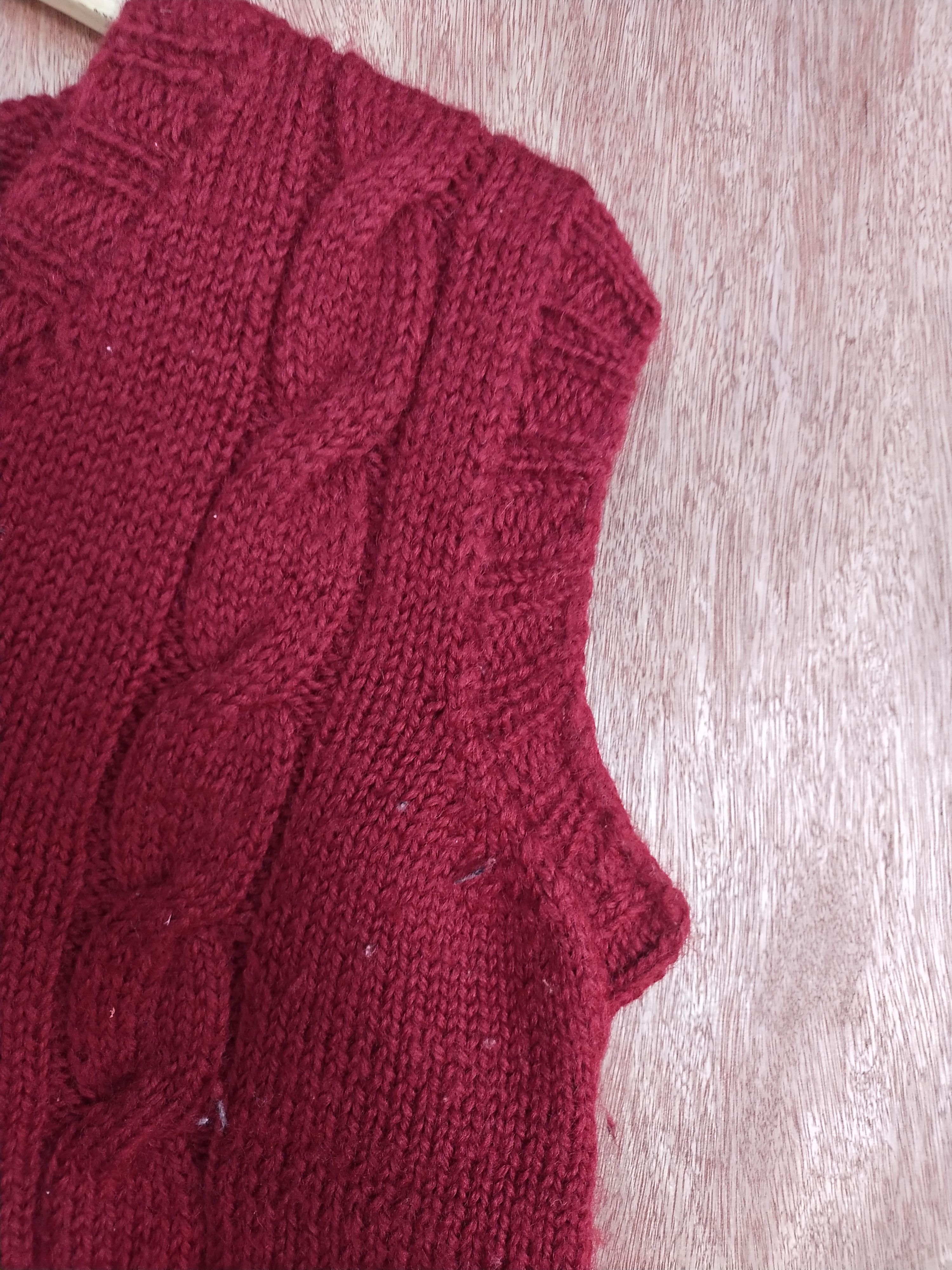 Homespun Knitwear Japan sleeveless vest Red knitwear #H177 Size US M / EU 48-50 / 2 - 6 Thumbnail