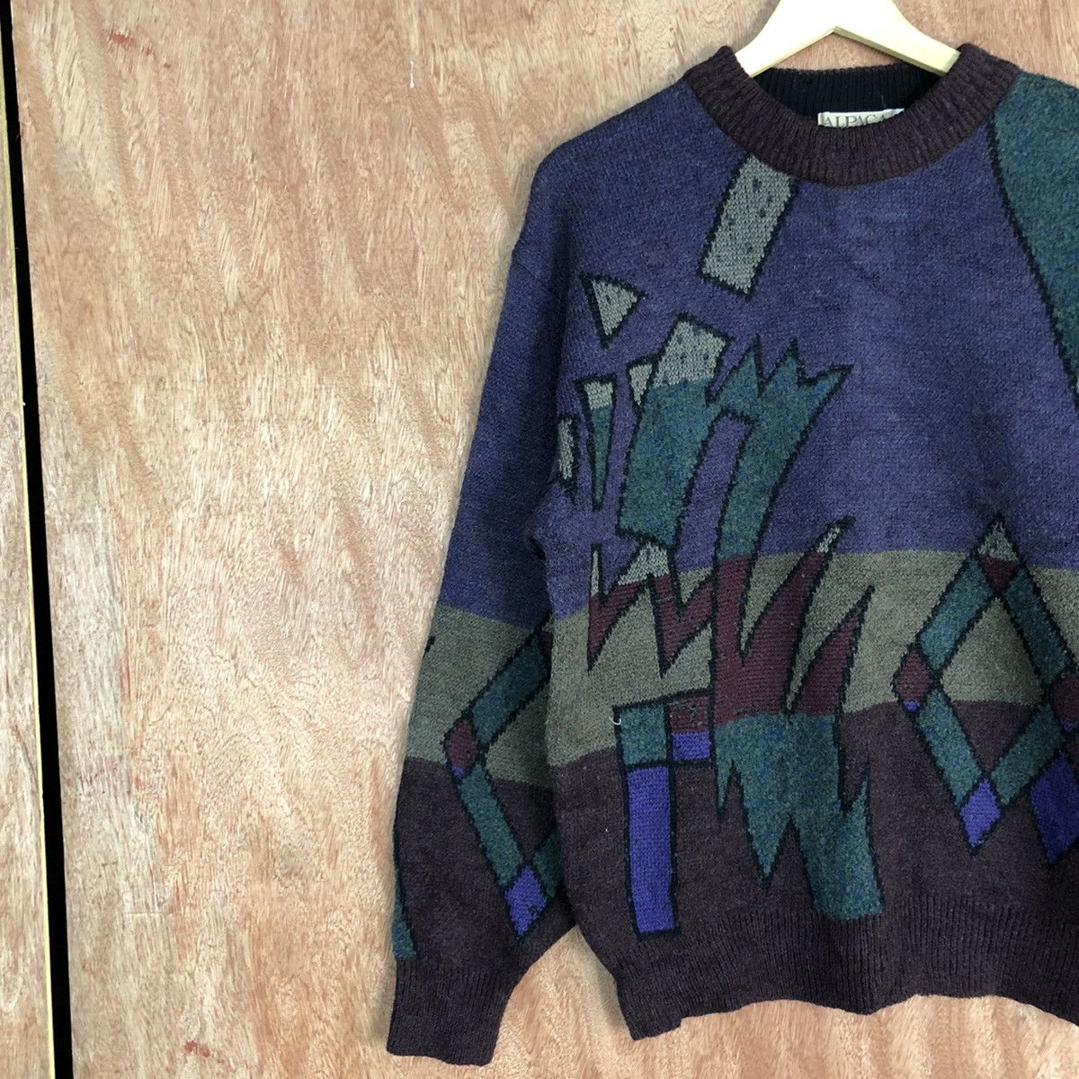 Homespun Knitwear ALpaca Art japan Purple sweatshirt Knitwear #H0102 Size US M / EU 48-50 / 2 - 7 Thumbnail