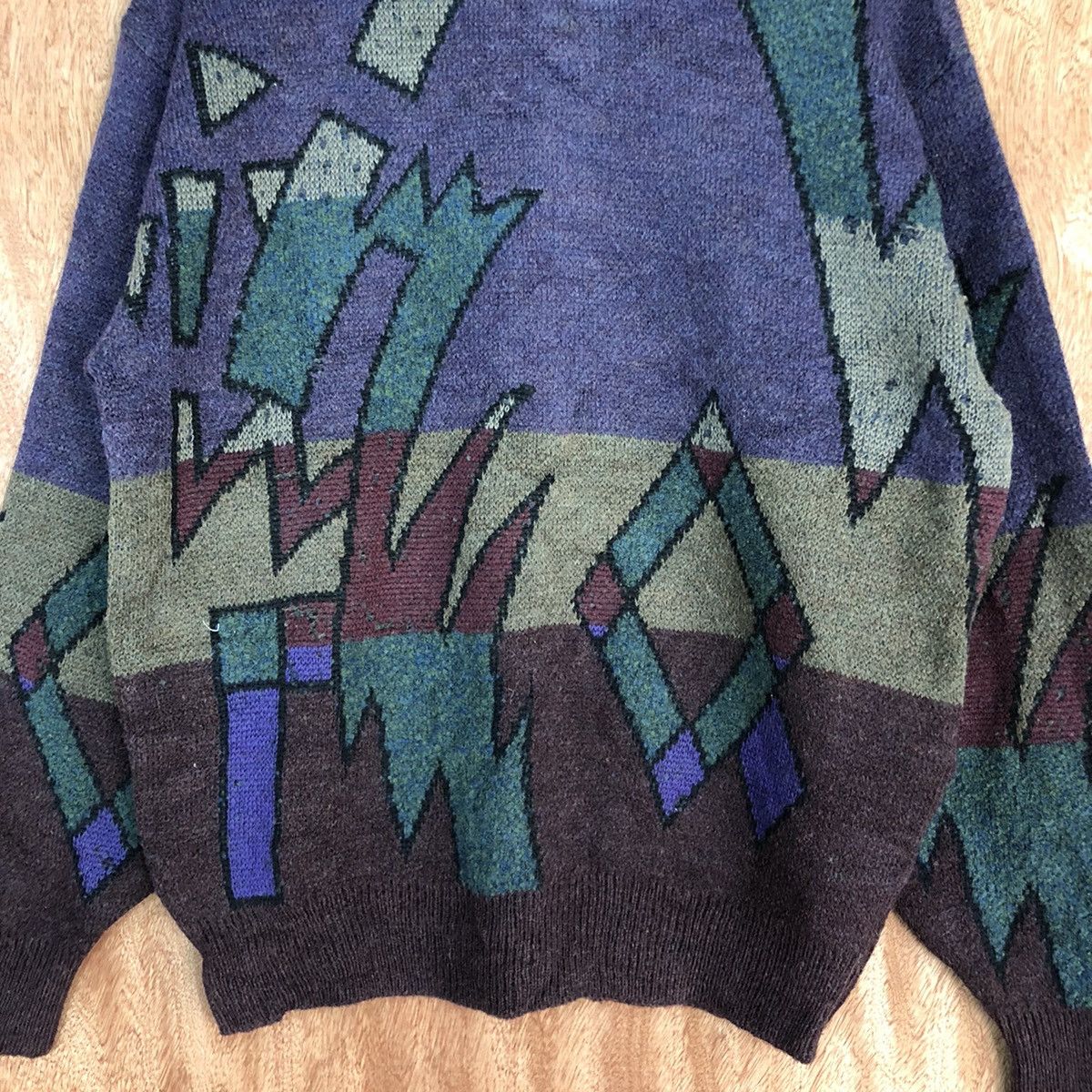 Homespun Knitwear ALpaca Art japan Purple sweatshirt Knitwear #H0102 Size US M / EU 48-50 / 2 - 8 Thumbnail