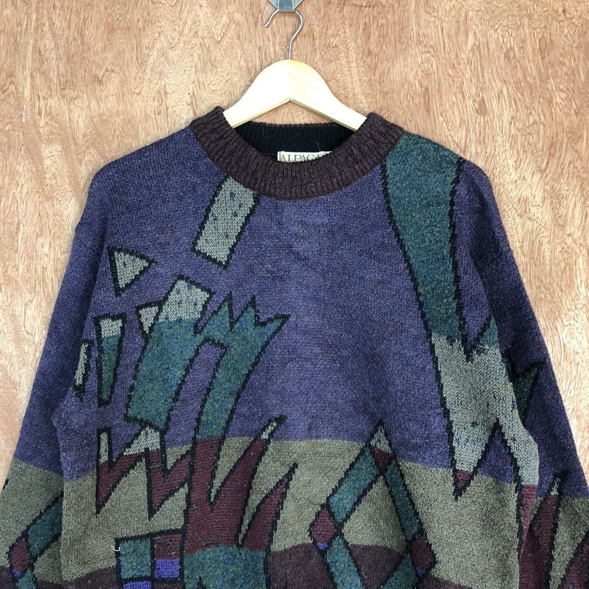 Homespun Knitwear ALpaca Art japan Purple sweatshirt Knitwear #H0102 Size US M / EU 48-50 / 2 - 9 Thumbnail
