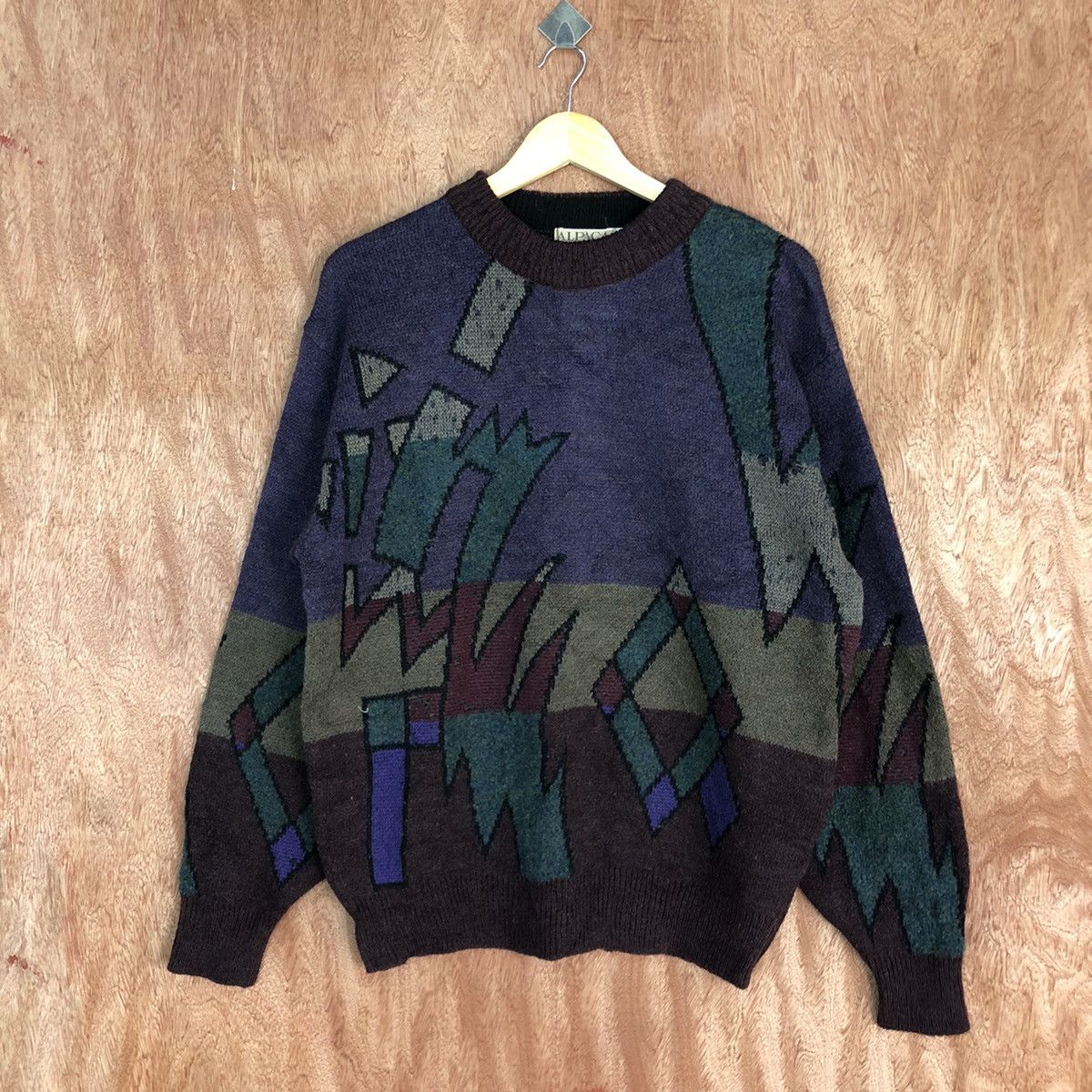 Homespun Knitwear ALpaca Art japan Purple sweatshirt Knitwear #H0102 Size US M / EU 48-50 / 2 - 3 Thumbnail