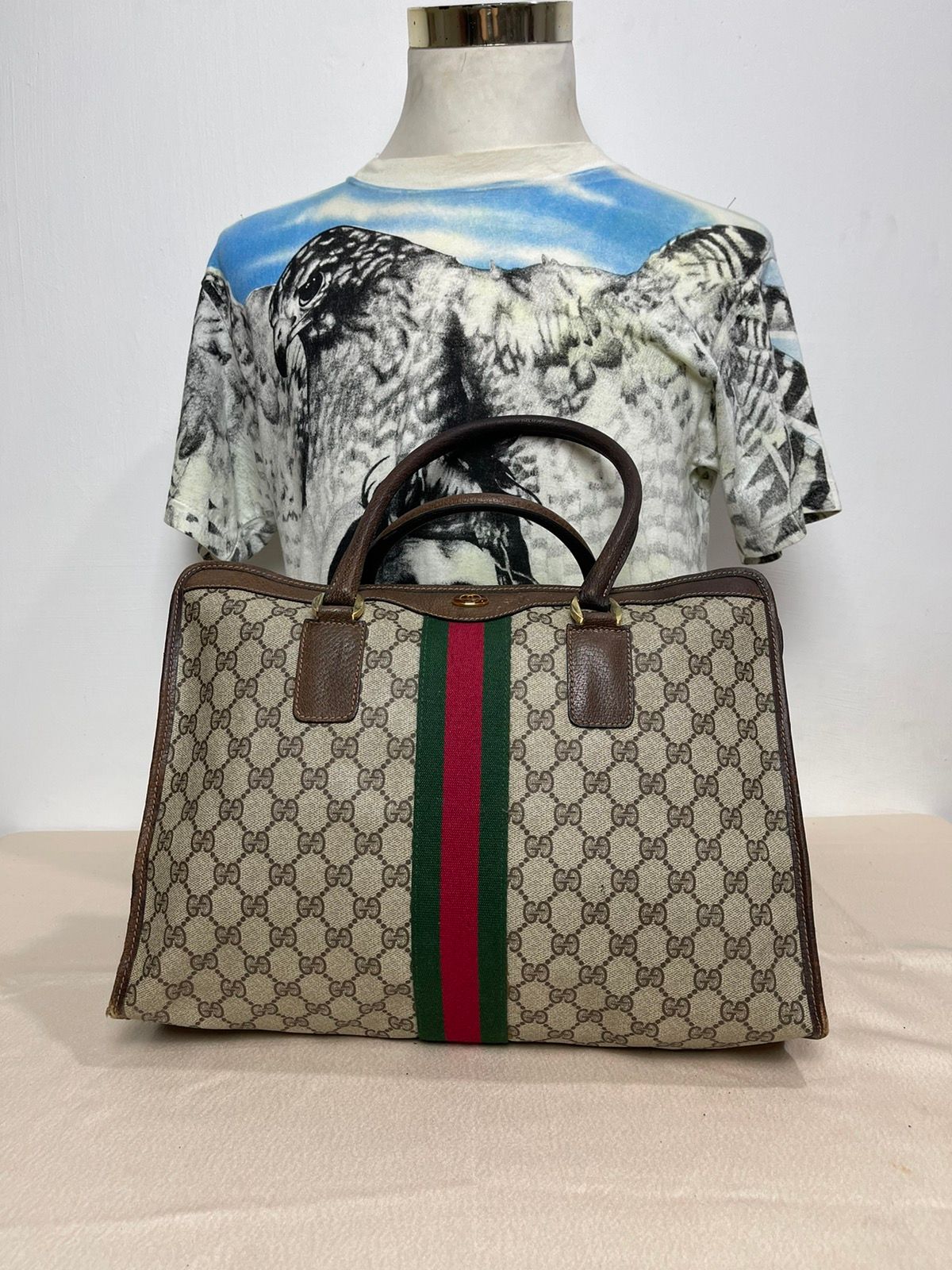 Gucci Rare Vintage Gucci Tote Bag Full Monogram