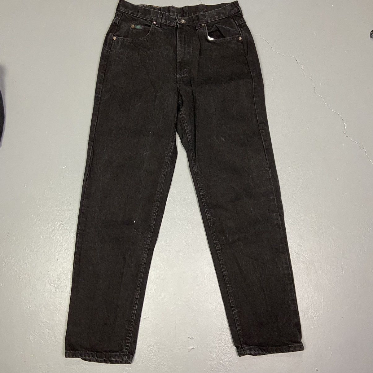 Lee Vintage 90s Black Lee Straight Leg Jeans Size US 31 - 3 Thumbnail