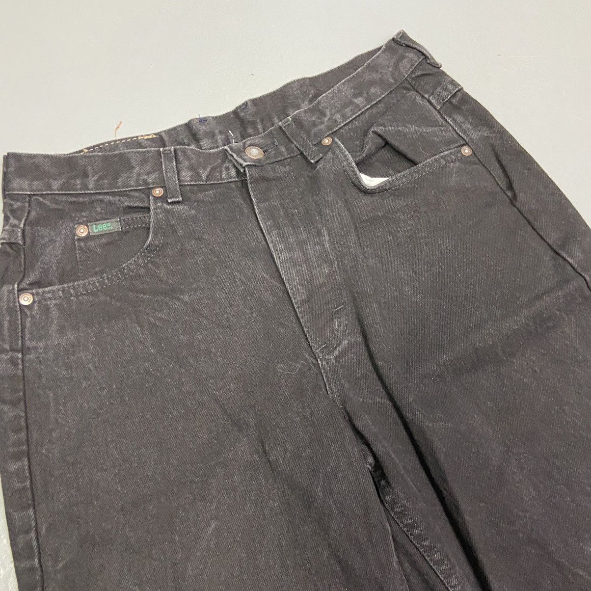 Lee Vintage 90s Black Lee Straight Leg Jeans Size US 31 - 2 Thumbnail