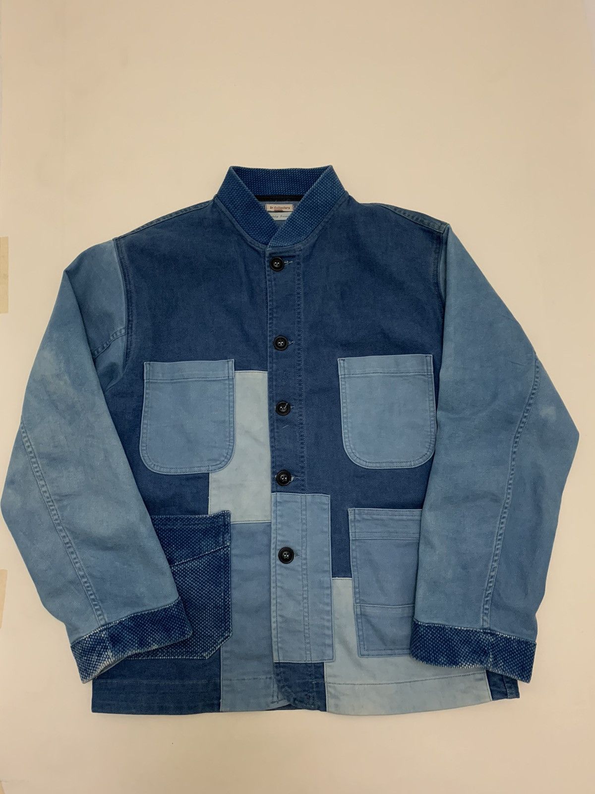 T-shirt Homme Dr Collectors En Denim Indigo Brodé - Taille L - Occasion En Très Bon état, Unique Pièce