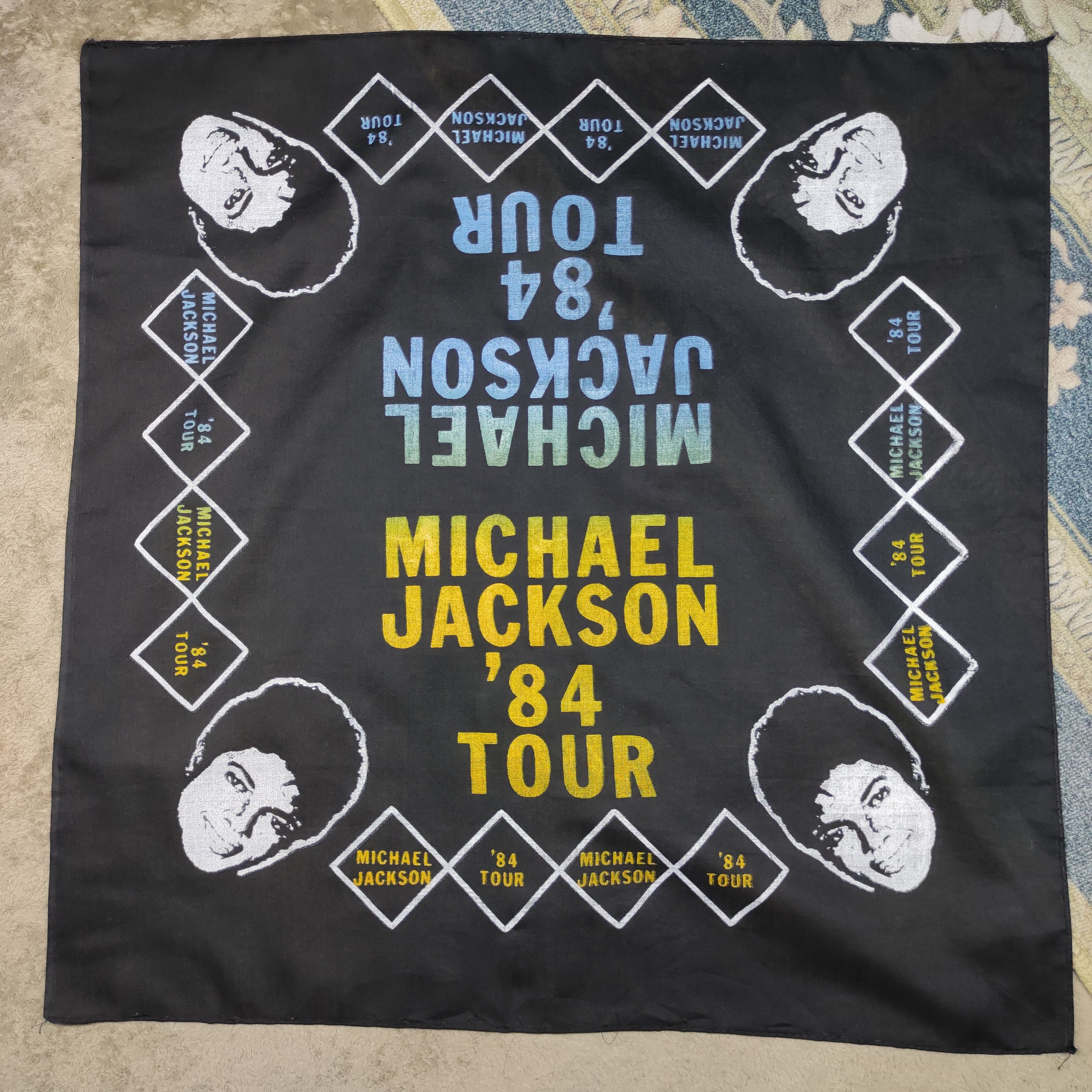 Band Tees Hot item🔥Vintage Michael Jackson tour 84' bandana Size ONE SIZE - 1 Thumbnail