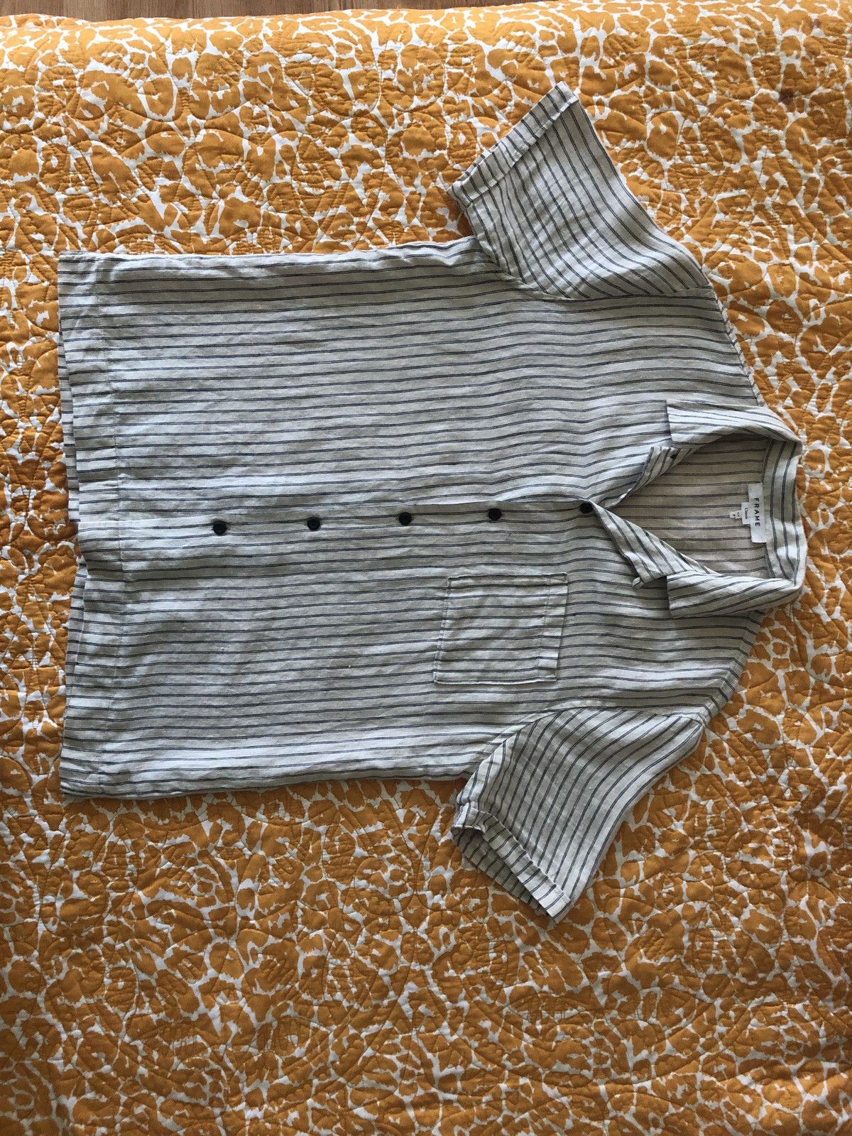 Frame Frame Short-Sleeve Camp-Collar Shirt Small 100% linen Size US S / EU 44-46 / 1 - 1 Thumbnail