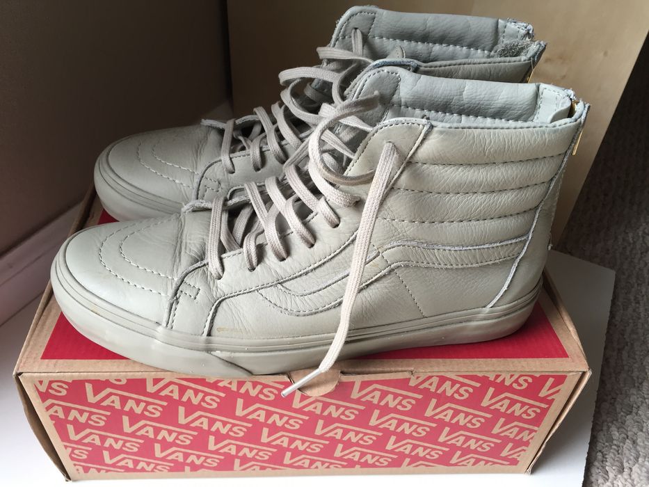 Vans ca sk8-hi zip boot leather agate outlet grey