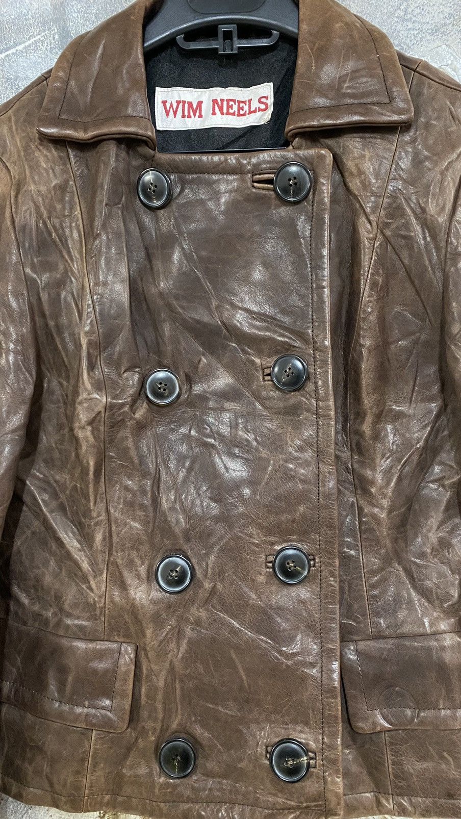 Vintage × Wim Neels Vintage Wim neels Leather Jacket Size US S / EU 44-46 / 1 - 3 Thumbnail