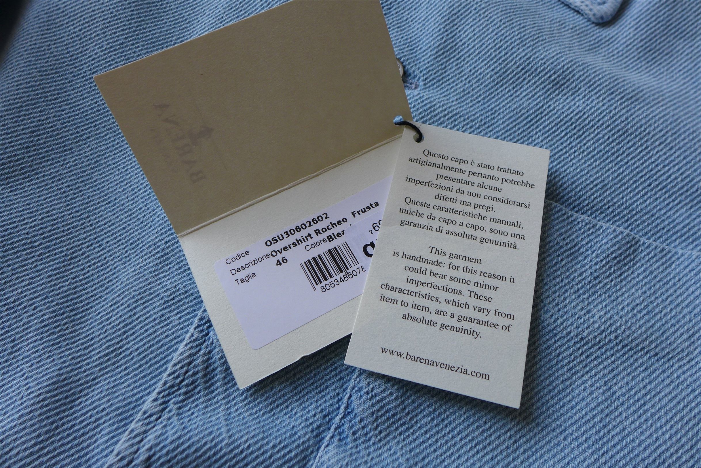 Barena Barena Rocheo Frusta Overshirt Jacket - Light Blue. Size US S / EU 44-46 / 1 - 11 Thumbnail