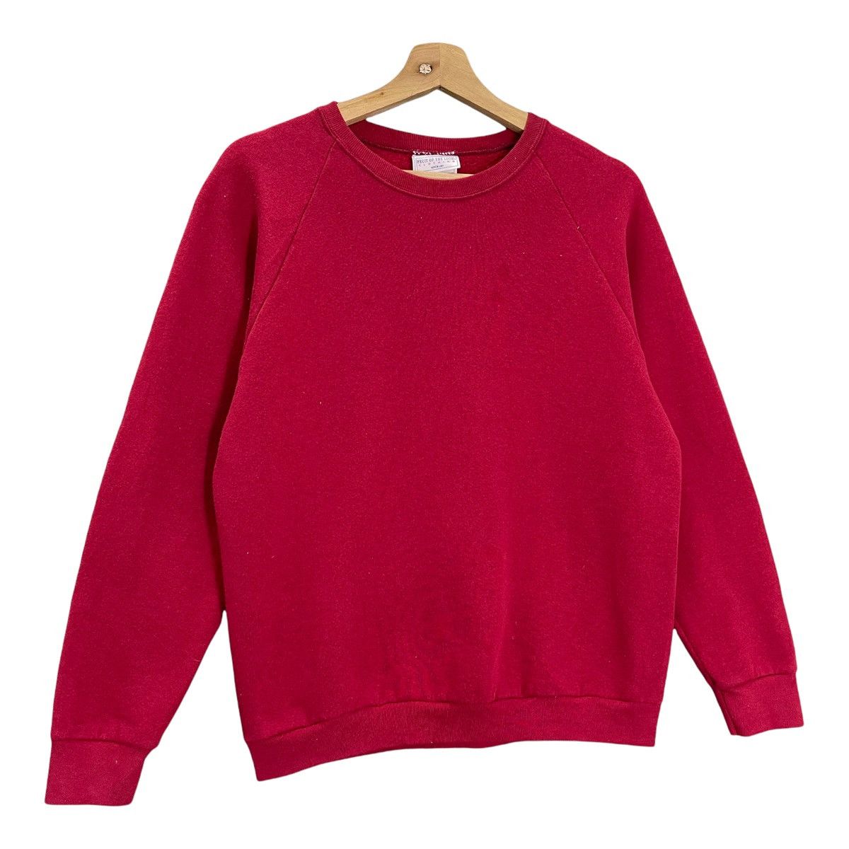 Fruit Of The Loom × Vintage Vintage Fruits of The Loom Plain Crewneck Sweatshirt Size M Size US M / EU 48-50 / 2 - 2 Thumbnail
