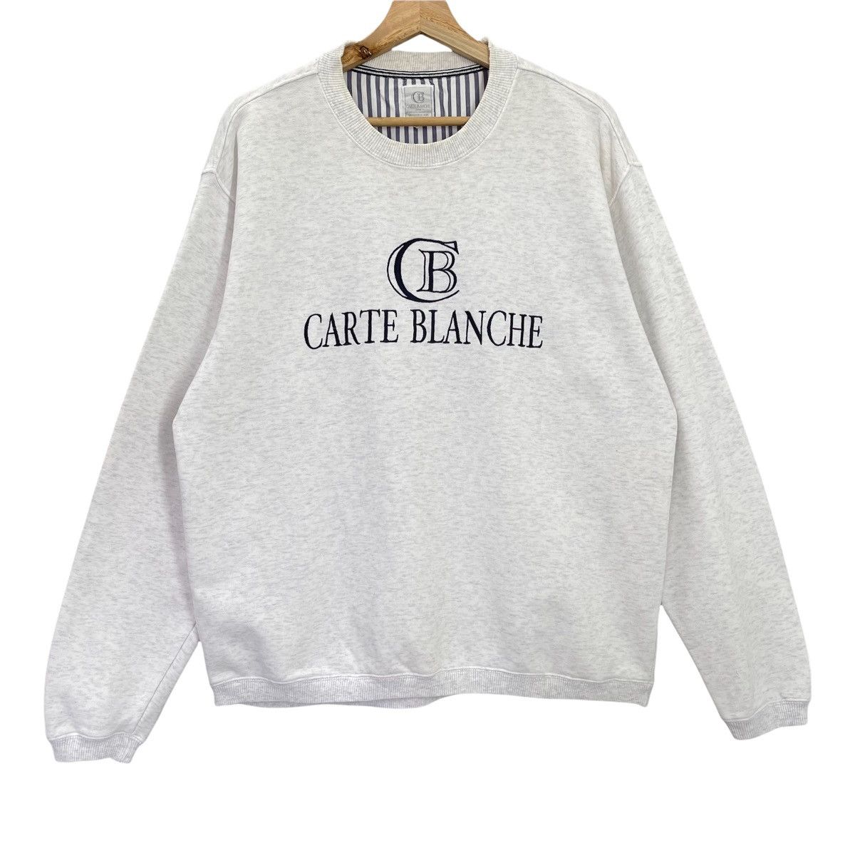 Japanese Brand 90s Carte Blanche Big Logo Crewneck Sweatshirt Size M Size US M / EU 48-50 / 2 - 1 Thumbnail
