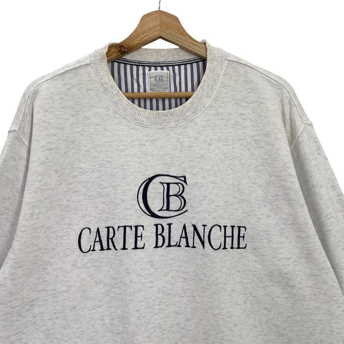 Japanese Brand 90s Carte Blanche Big Logo Crewneck Sweatshirt Size M Size US M / EU 48-50 / 2 - 4 Thumbnail