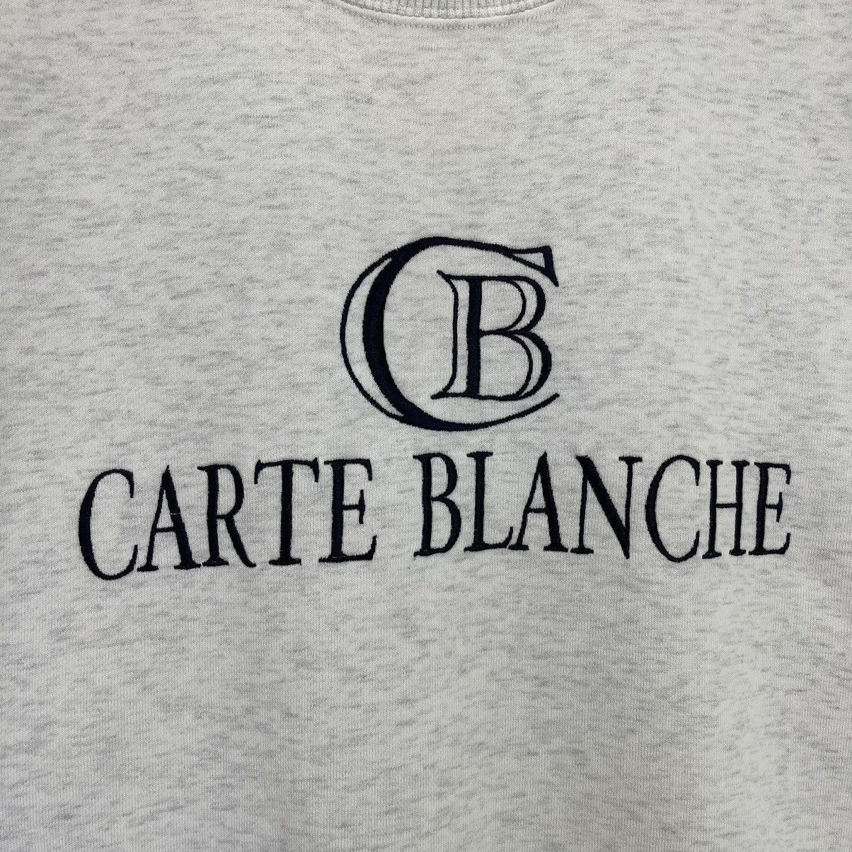 Japanese Brand 90s Carte Blanche Big Logo Crewneck Sweatshirt Size M Size US M / EU 48-50 / 2 - 5 Thumbnail