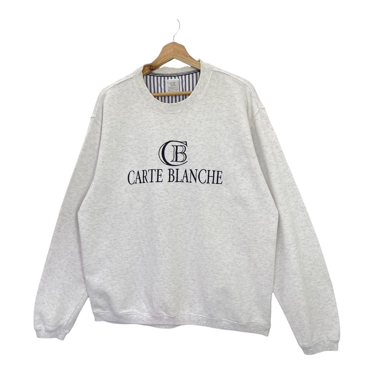 Japanese Brand 90s Carte Blanche Big Logo Crewneck Sweatshirt Size M Size US M / EU 48-50 / 2 - 3 Thumbnail