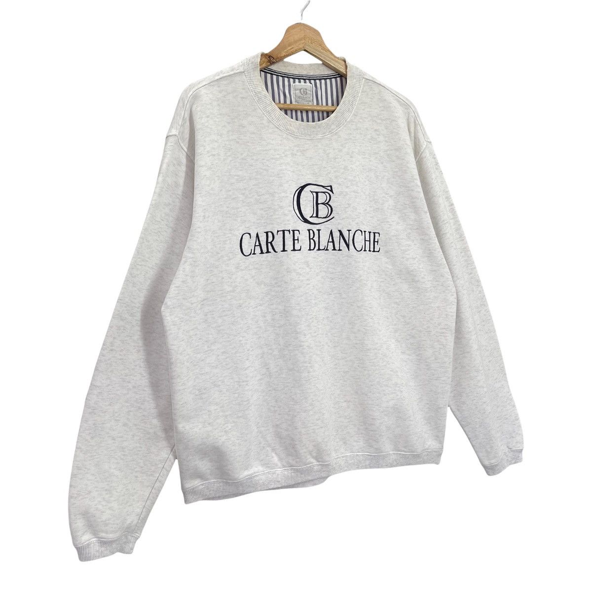 Japanese Brand 90s Carte Blanche Big Logo Crewneck Sweatshirt Size M Size US M / EU 48-50 / 2 - 2 Thumbnail