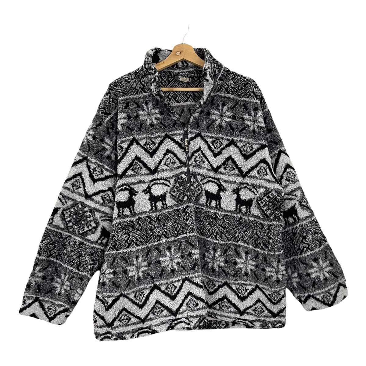 Aran Isles Knitwear Vintage 90’s Bayleaf Arch Halfzip Fleece Size L Size US L / EU 52-54 / 3 - 1 Thumbnail