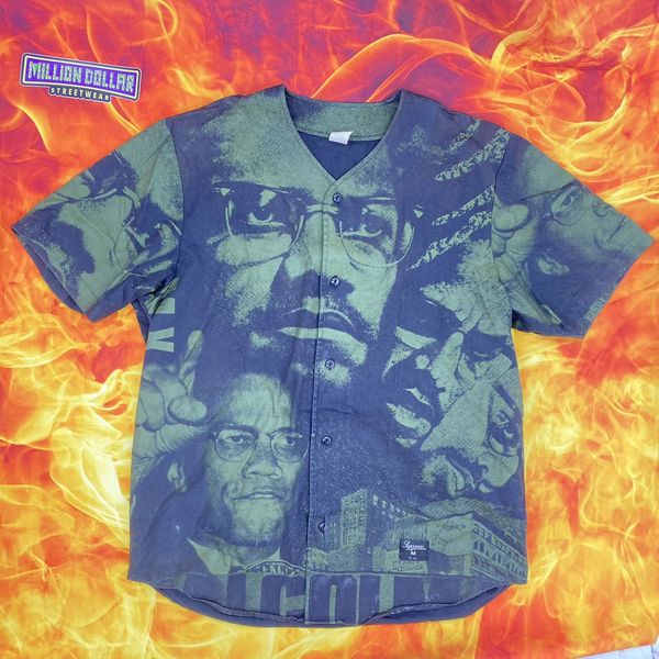 Supreme Malcolm X Baseball Jersey Grailed