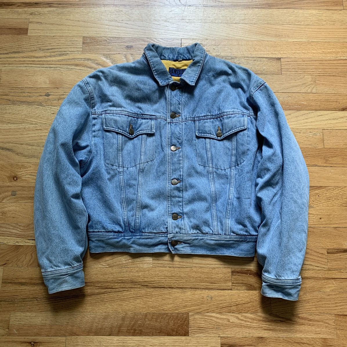 1980s Cropped Wide-Cut Denim Jacket