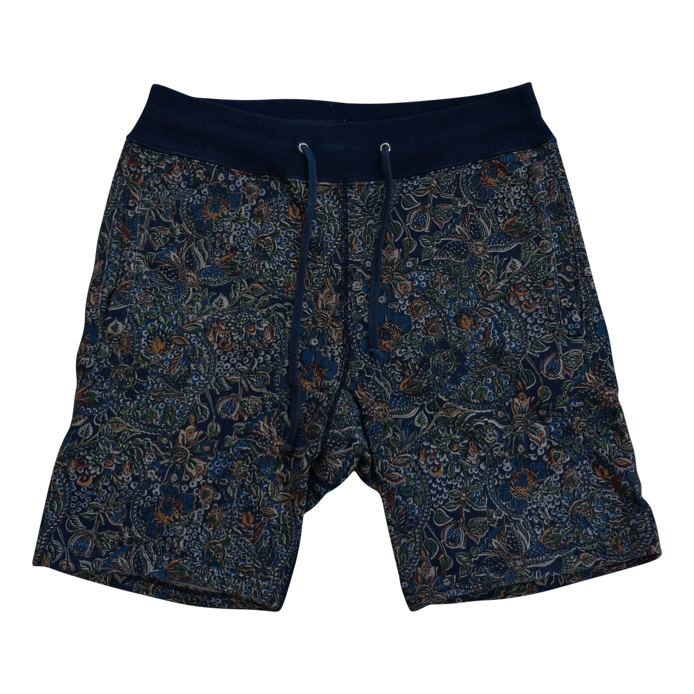 image of F/w 2011 Supreme Paisley Sweat Shorts Size Small in Navy, Men's