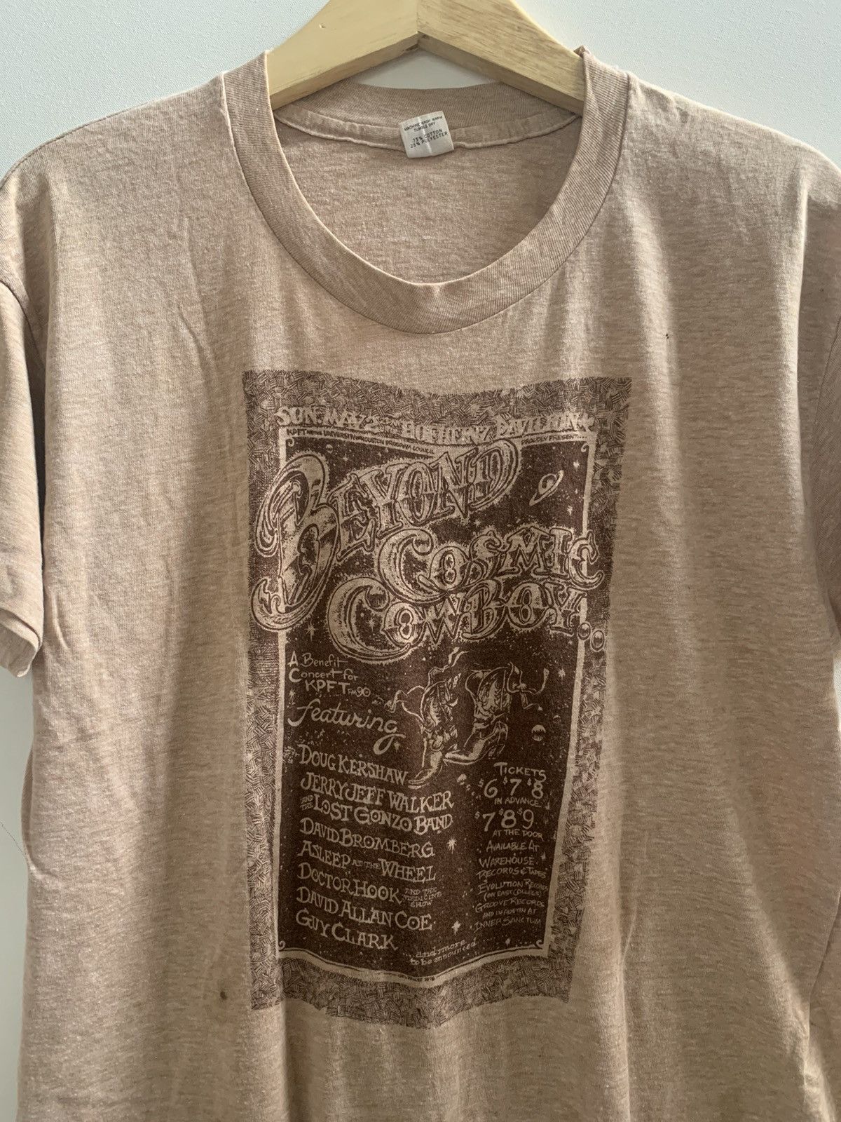 Band Tees Vintage 1976 beyond cosmic cowboy kpft 90fm Size US L / EU 52-54 / 3 - 2 Thumbnail
